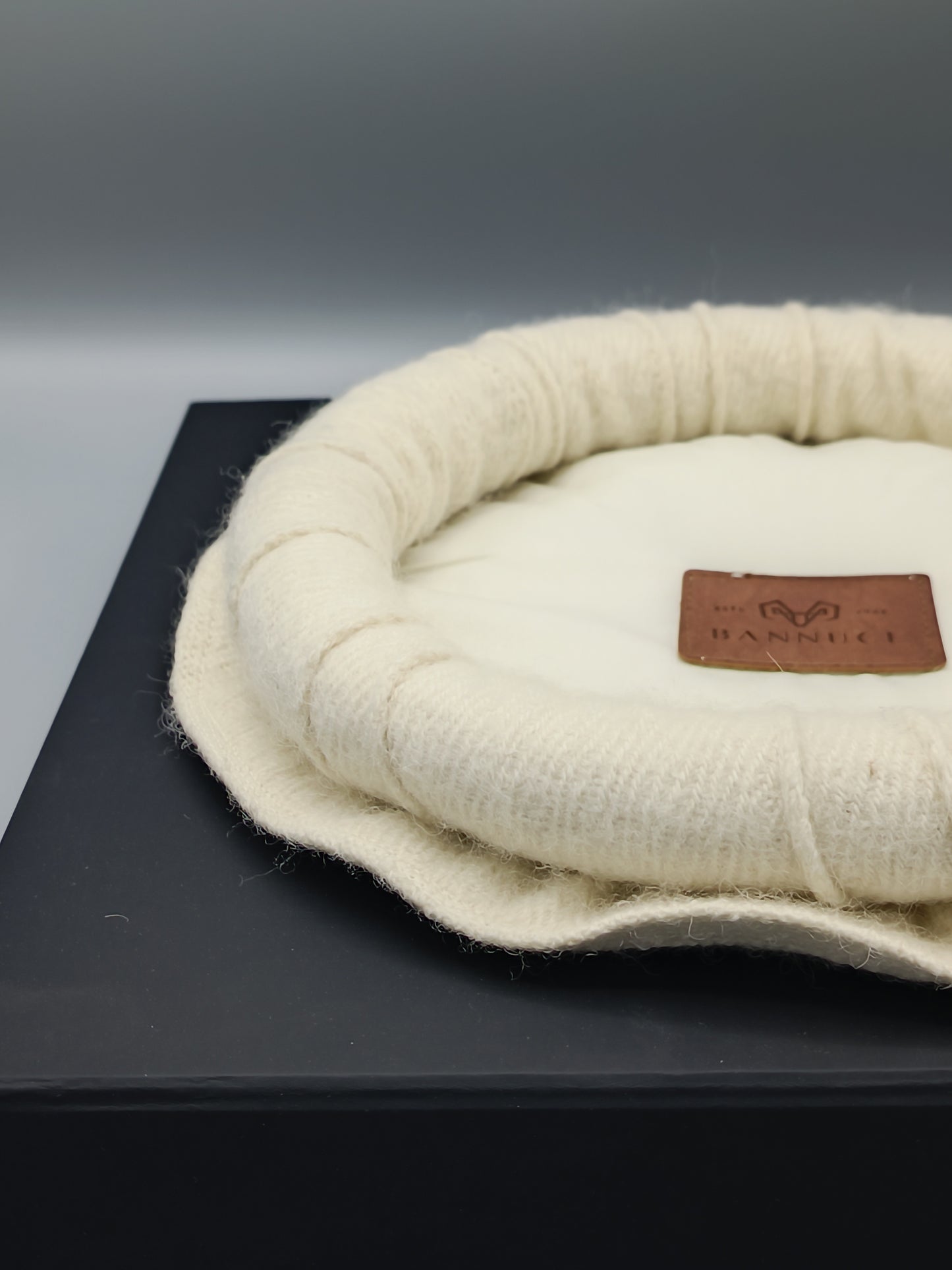 Luxury Hand Made Pure Woolen Off White Chitrali Pakol Cap