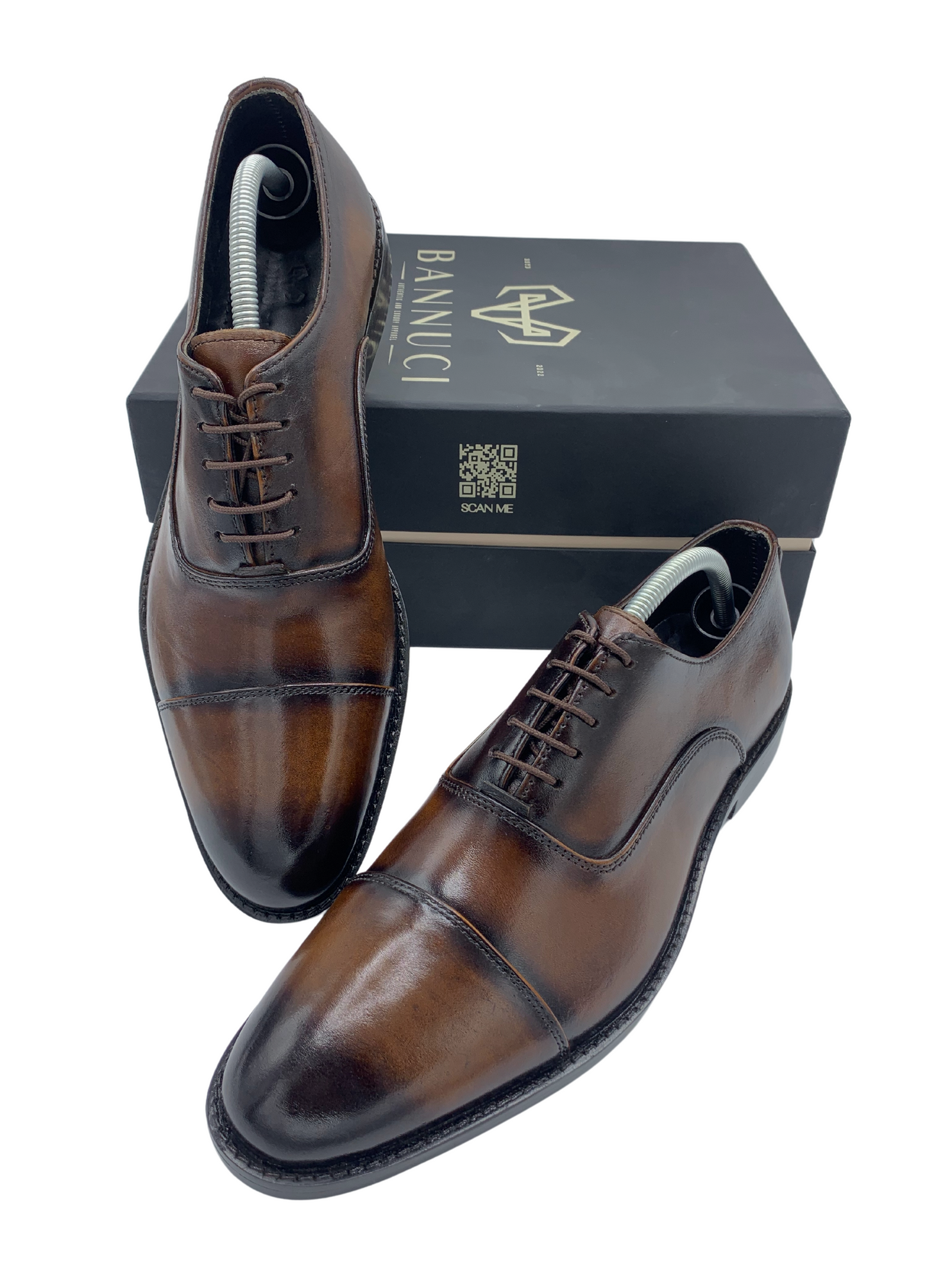 Luxury Brown Handmade Oxfords Shoes