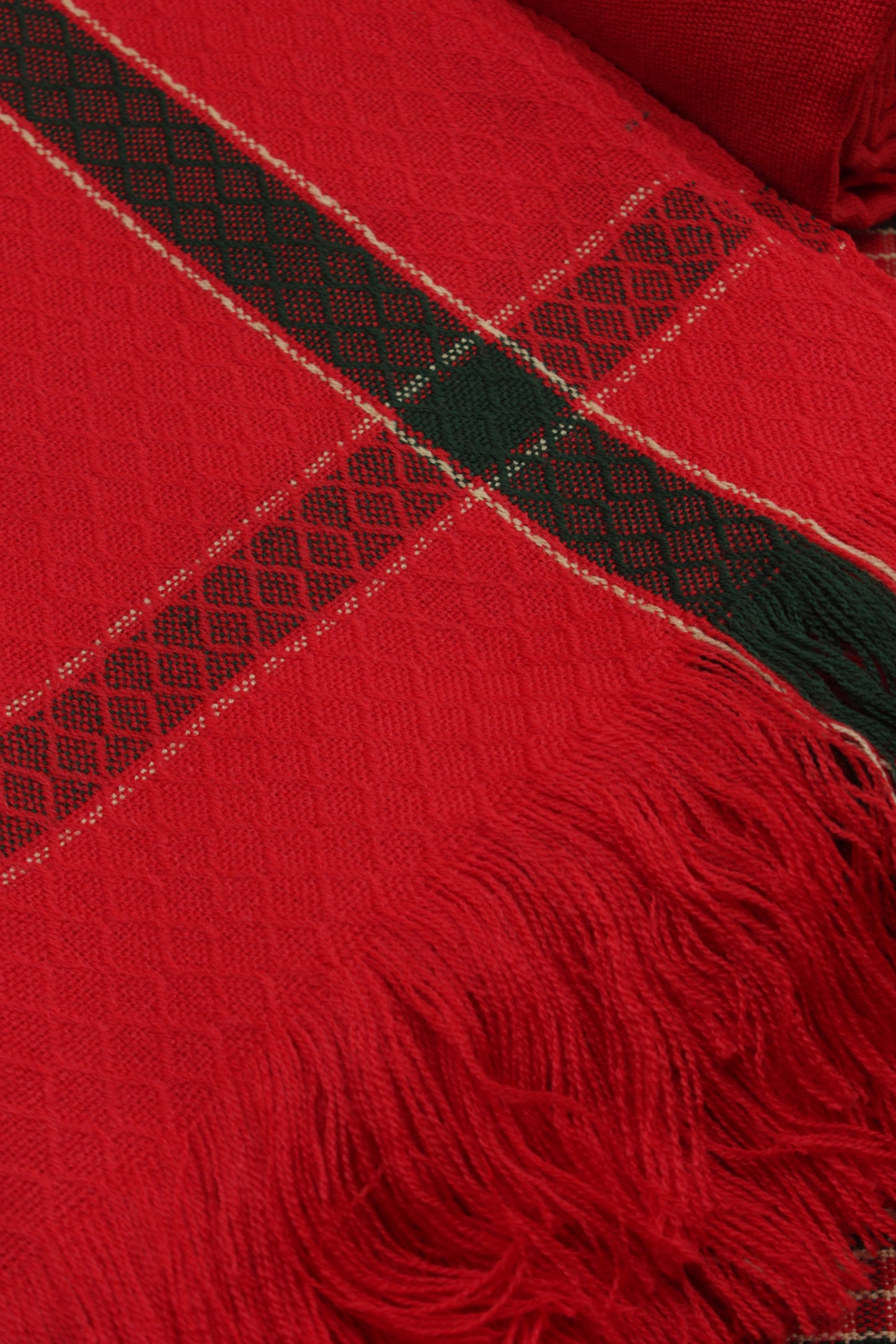 PREMIUM QUALITY RED WITH BLACK BORDER PURE WOOLEN SUIT FOR WOMEN