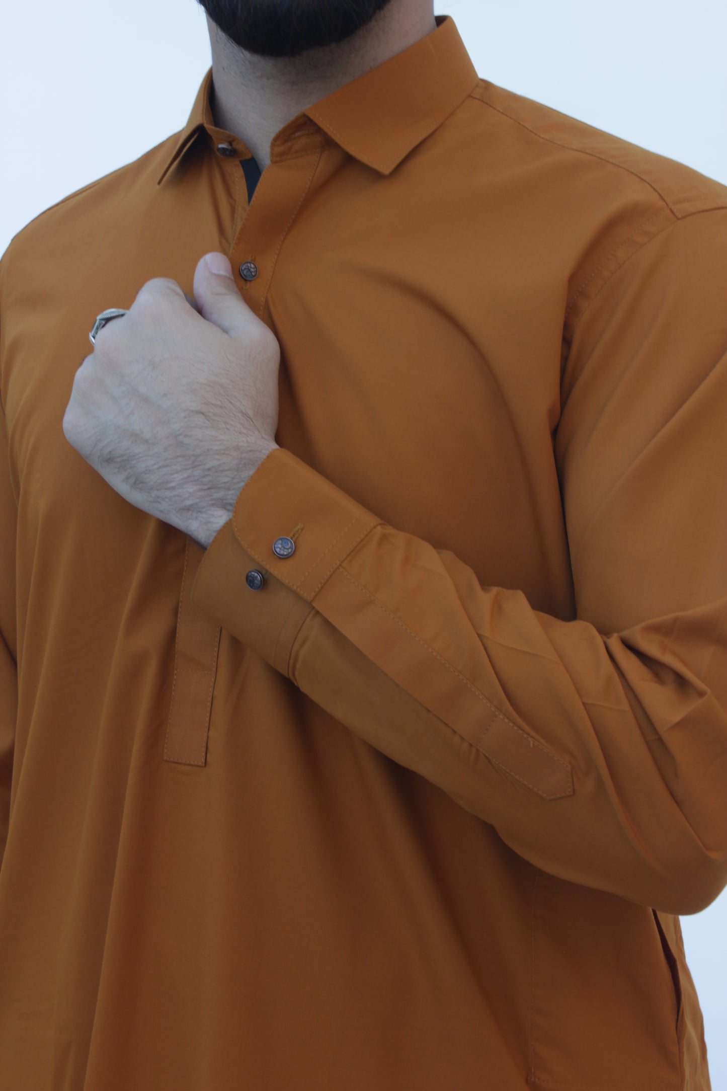 Premium Quality Autumn Ochre Kameez Shalwar