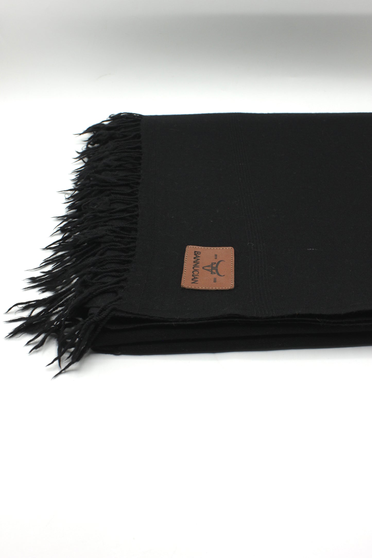 Premium Quality Plain Black Pure Woolen Shawl