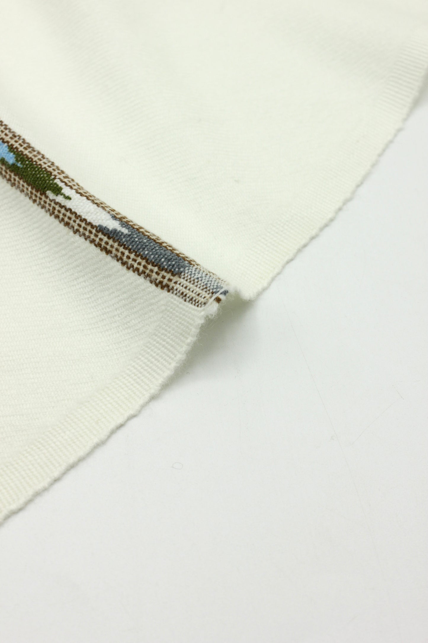 Premium Quality Double Fiber Off White Multi Color Striped Pure Woolen Shawl