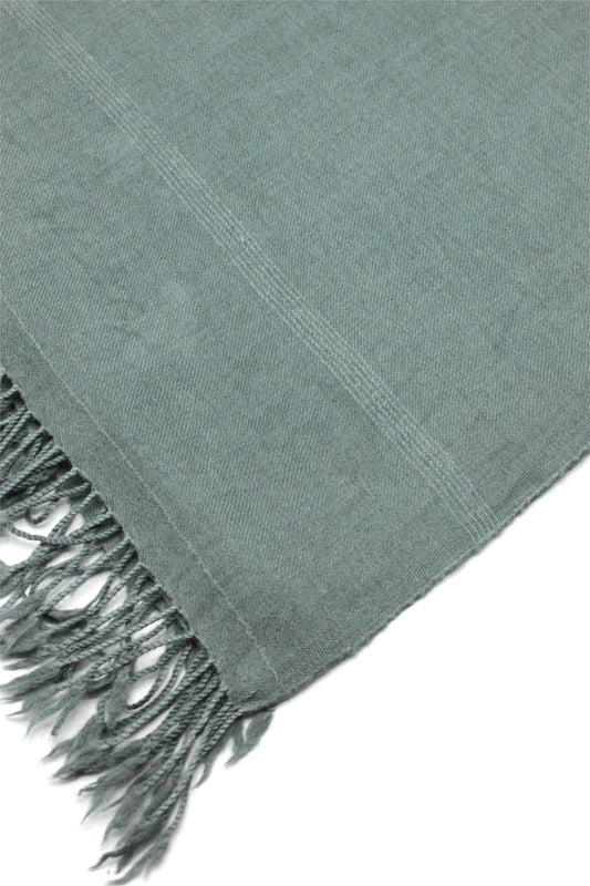 Premium Quality  Single Fiber Gray Plain Pure Woolen Shawl
