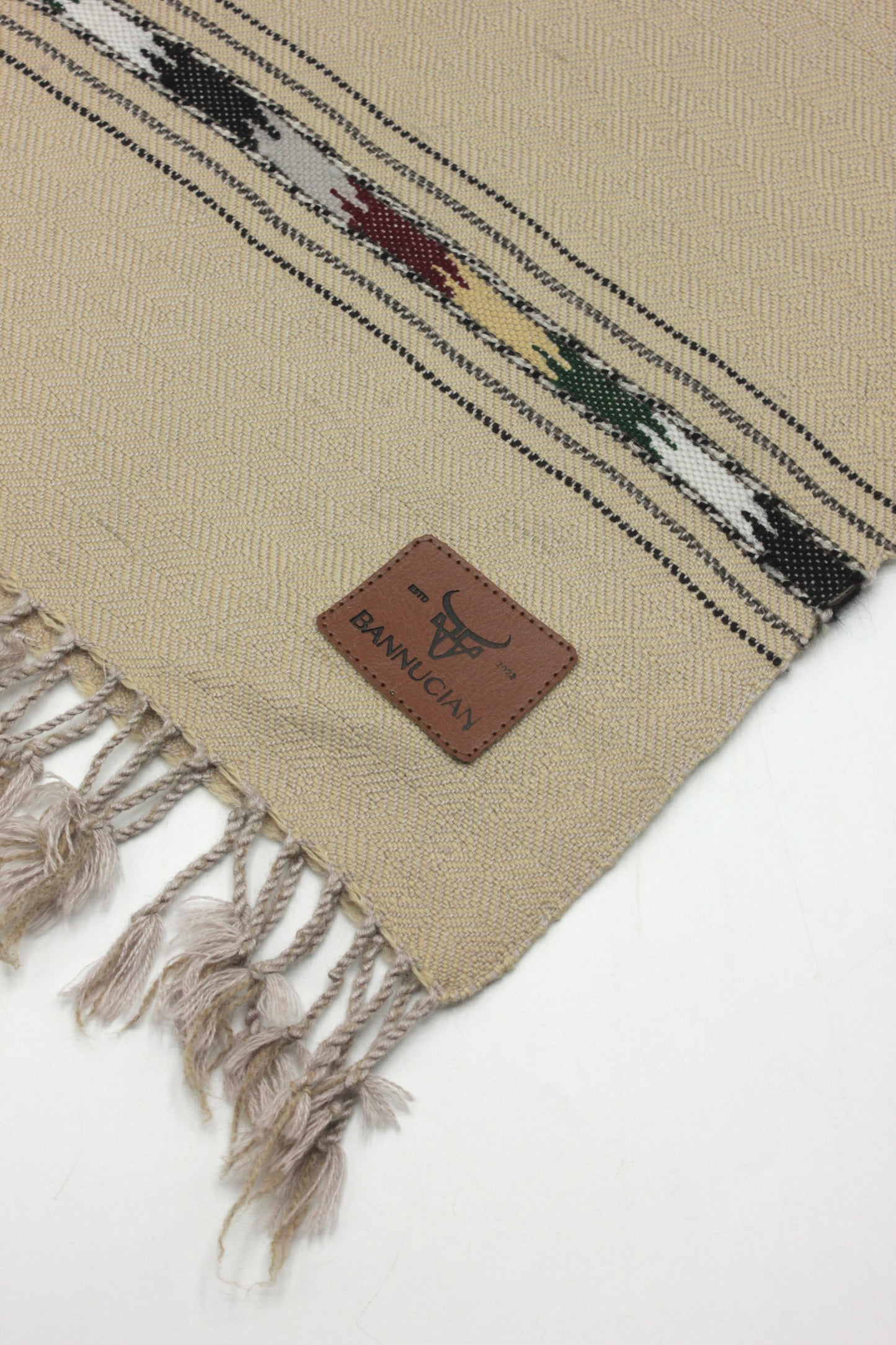 Premium Quality light brown-beige stripped design muffler