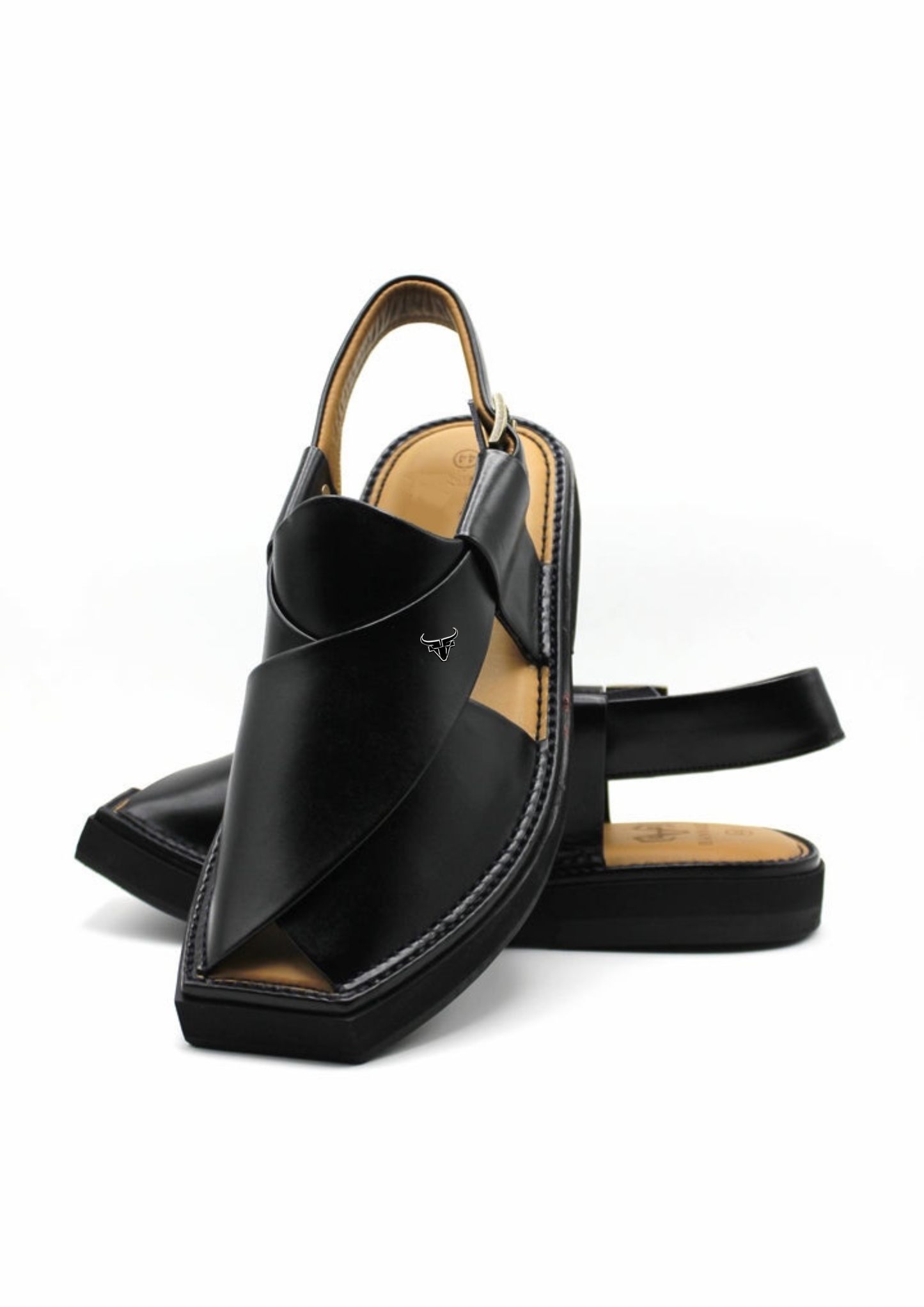 LUXURY BLACK PESHAWARI KAPTAAN CHAPPAL