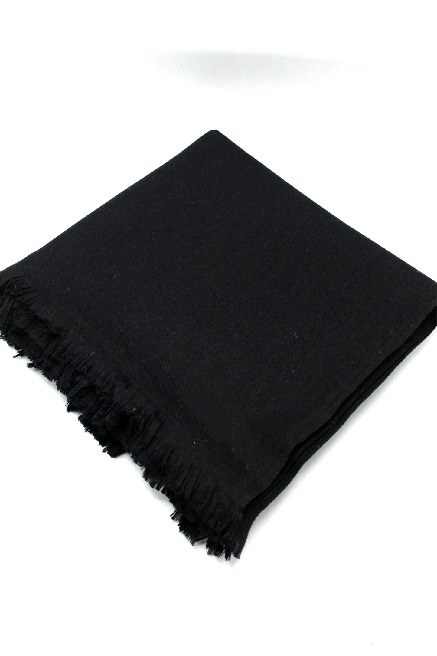 Premium Quality Pure Black Woolen Blend Shawl