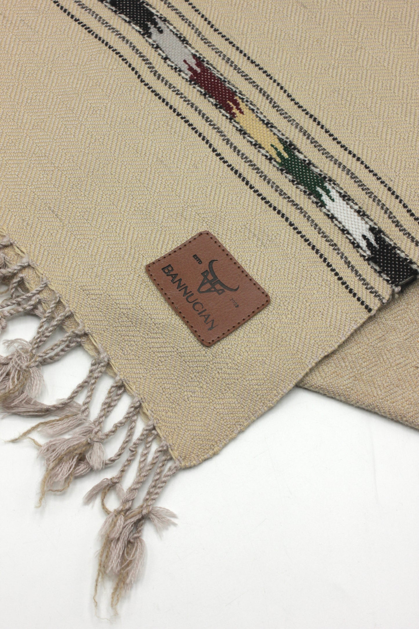 Premium Quality light brown-beige stripped design muffler