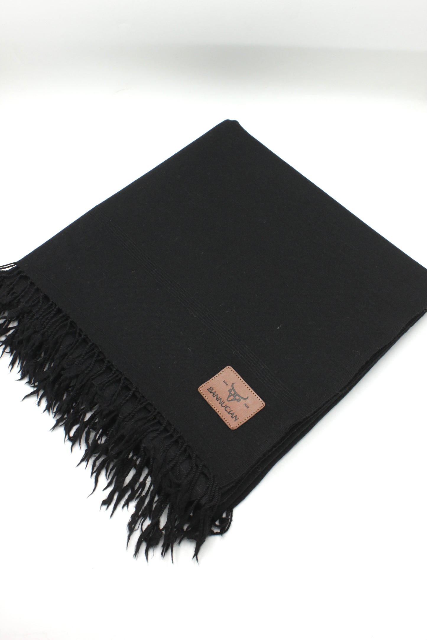 Premium Quality Plain Black Pure Woolen Shawl