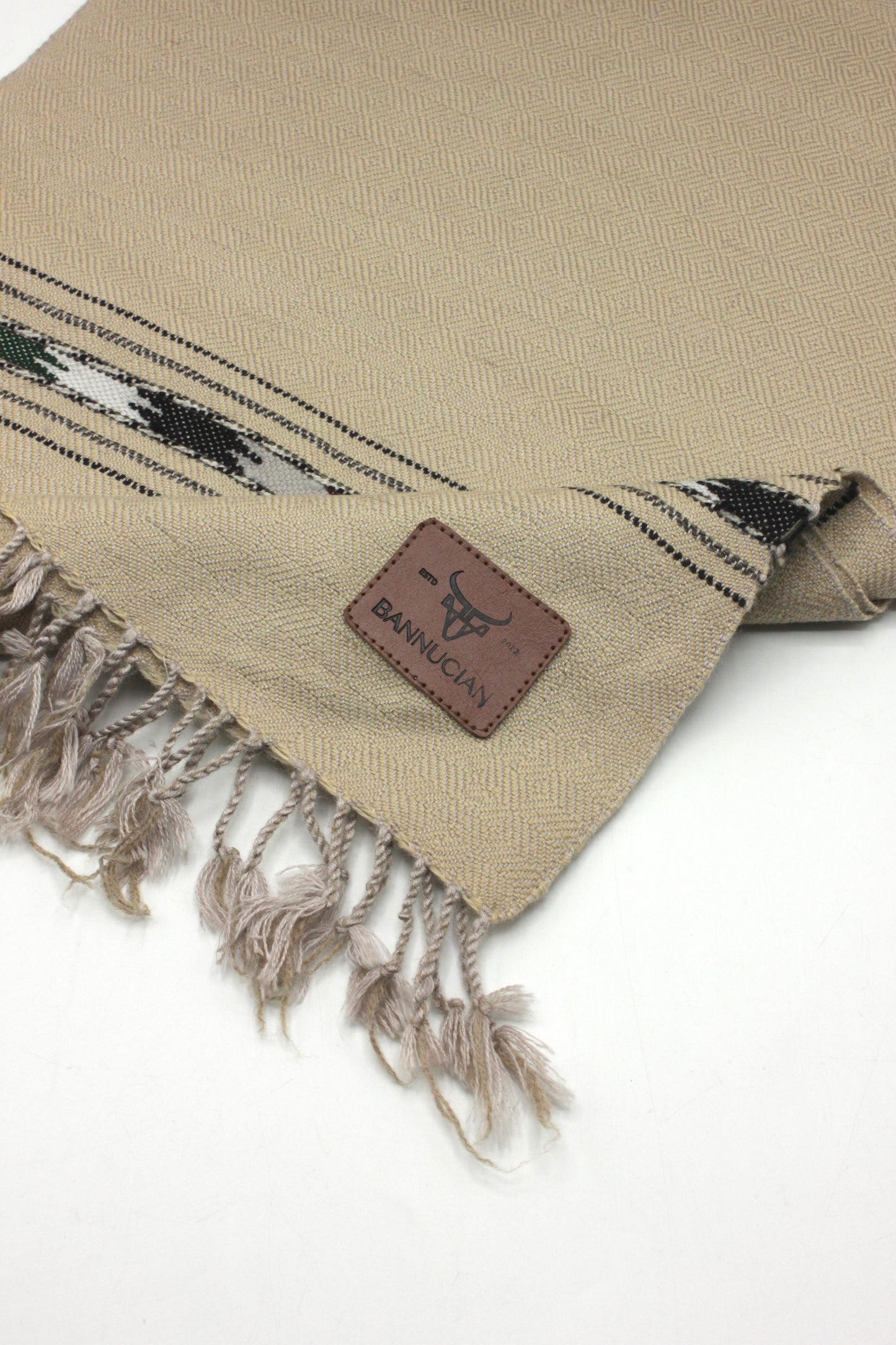 Premium Quality light brown-beige stripped design muffler