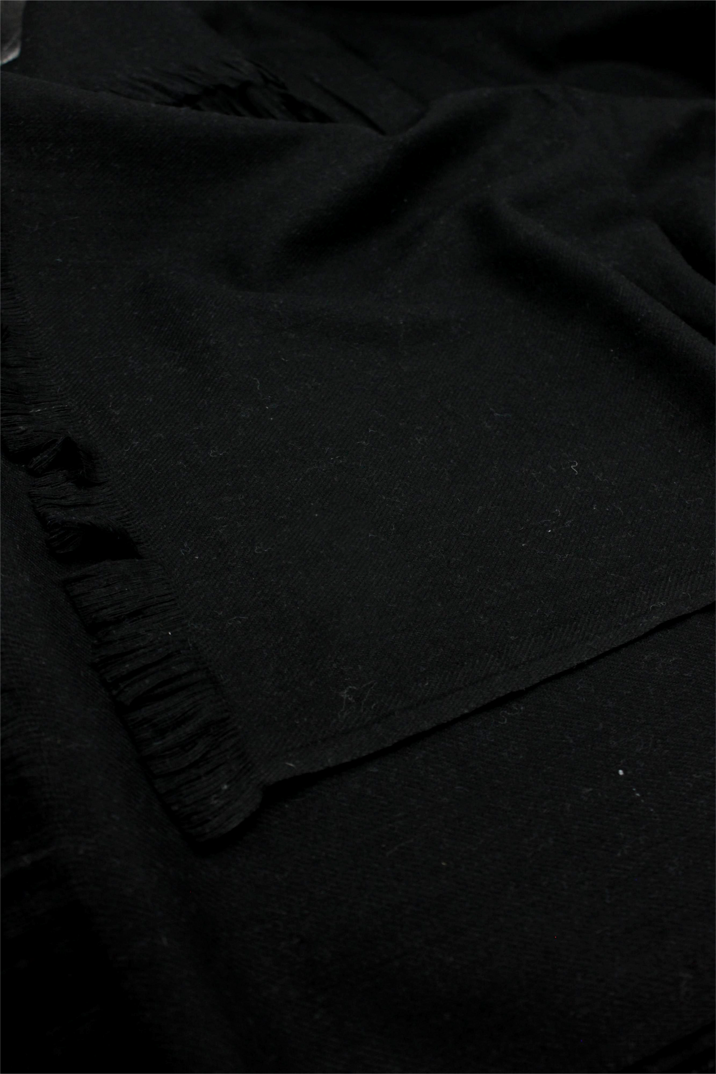 Premium Quality Pure Black Woolen Blend Shawl