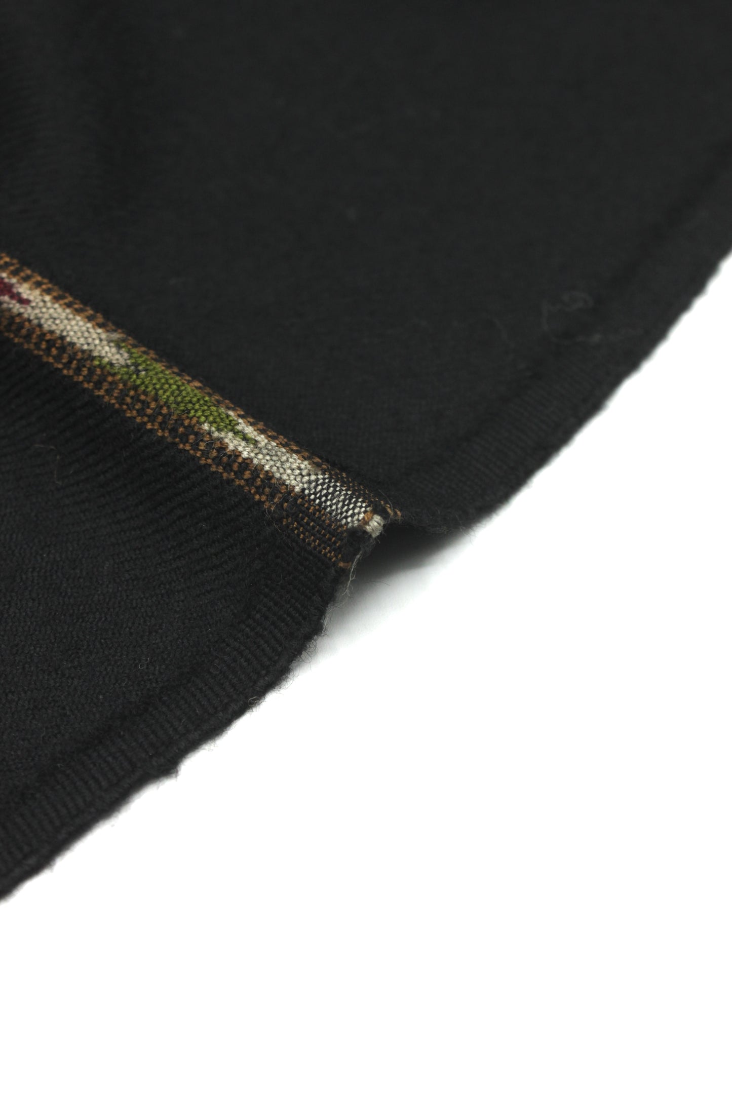 Premium Quality Double Fiber Black striped Pure Woolen Shawl