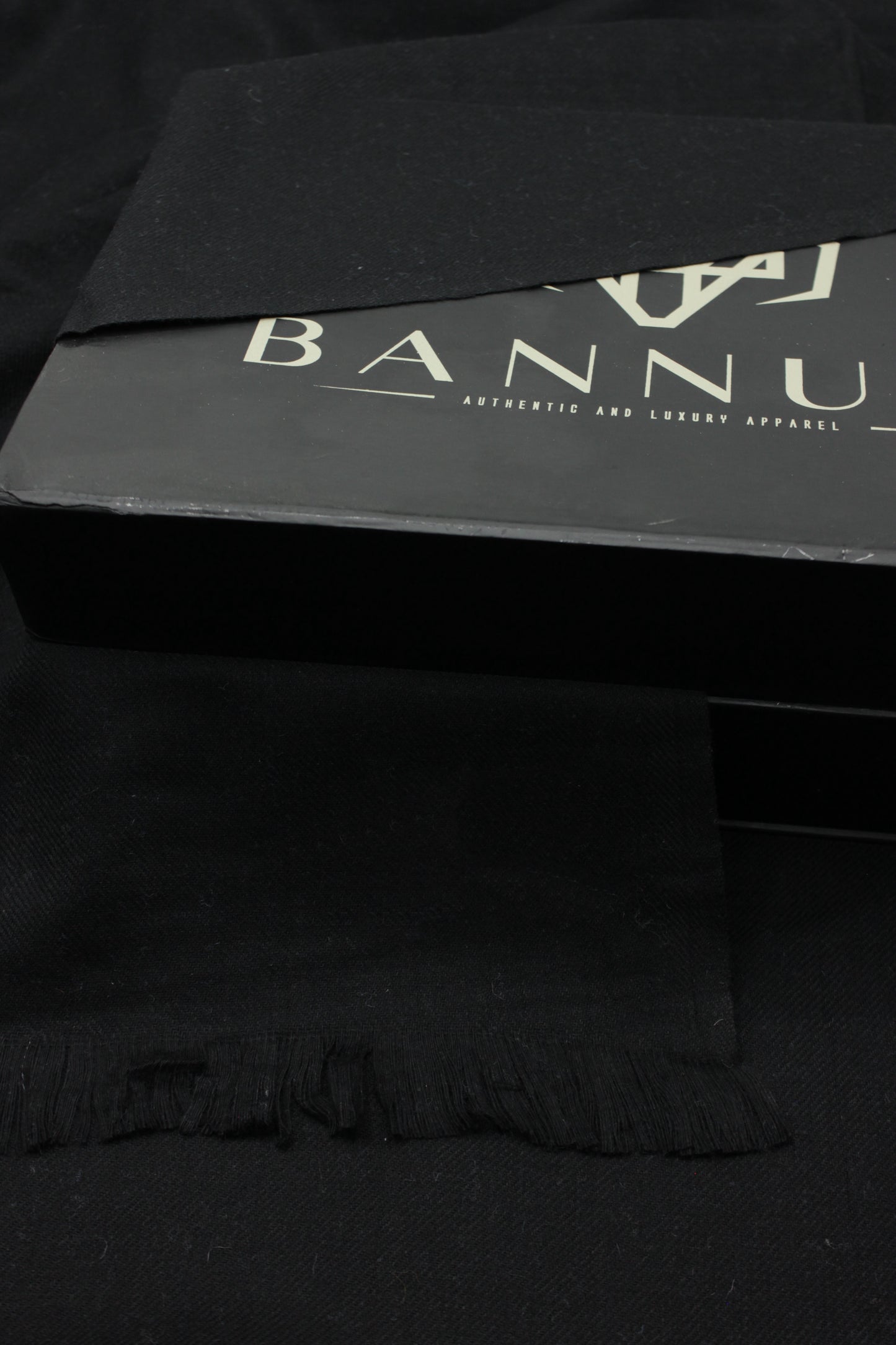 Premium Quality Pure Black Woolen Blend Shawl