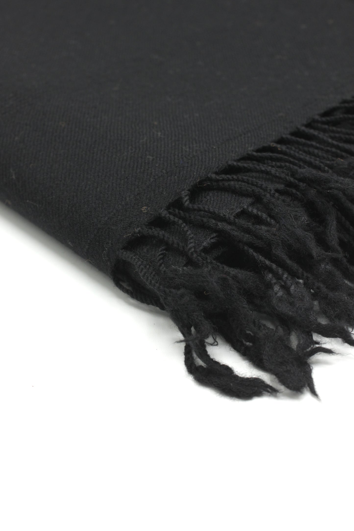 Premium Quality Plain Black Pure Woolen Shawl