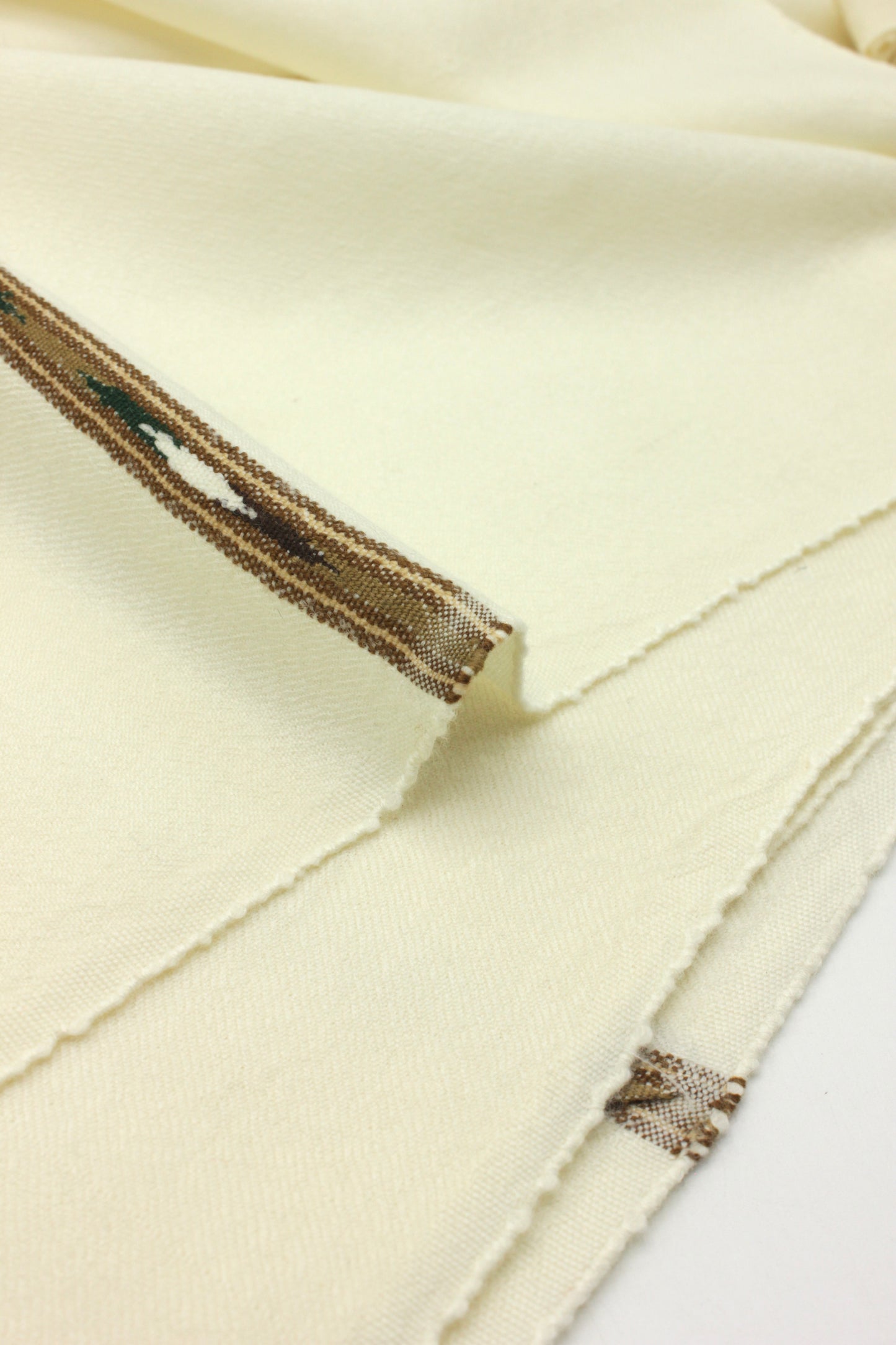 Premium Quality Blue Striped Off White Pure Woolen Shawl