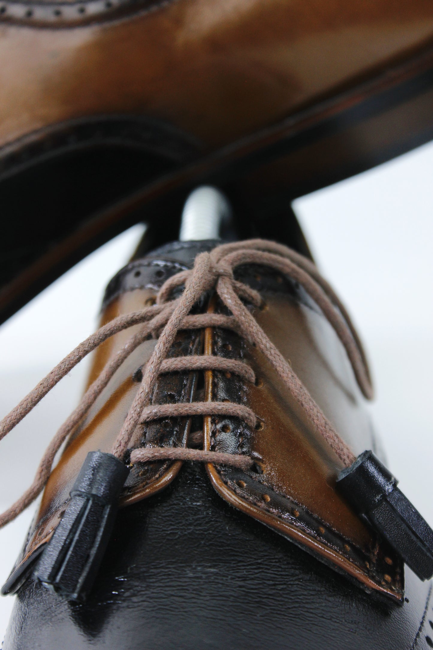 Luxury Black Brown Handmade Brogue Wingtip Shoes