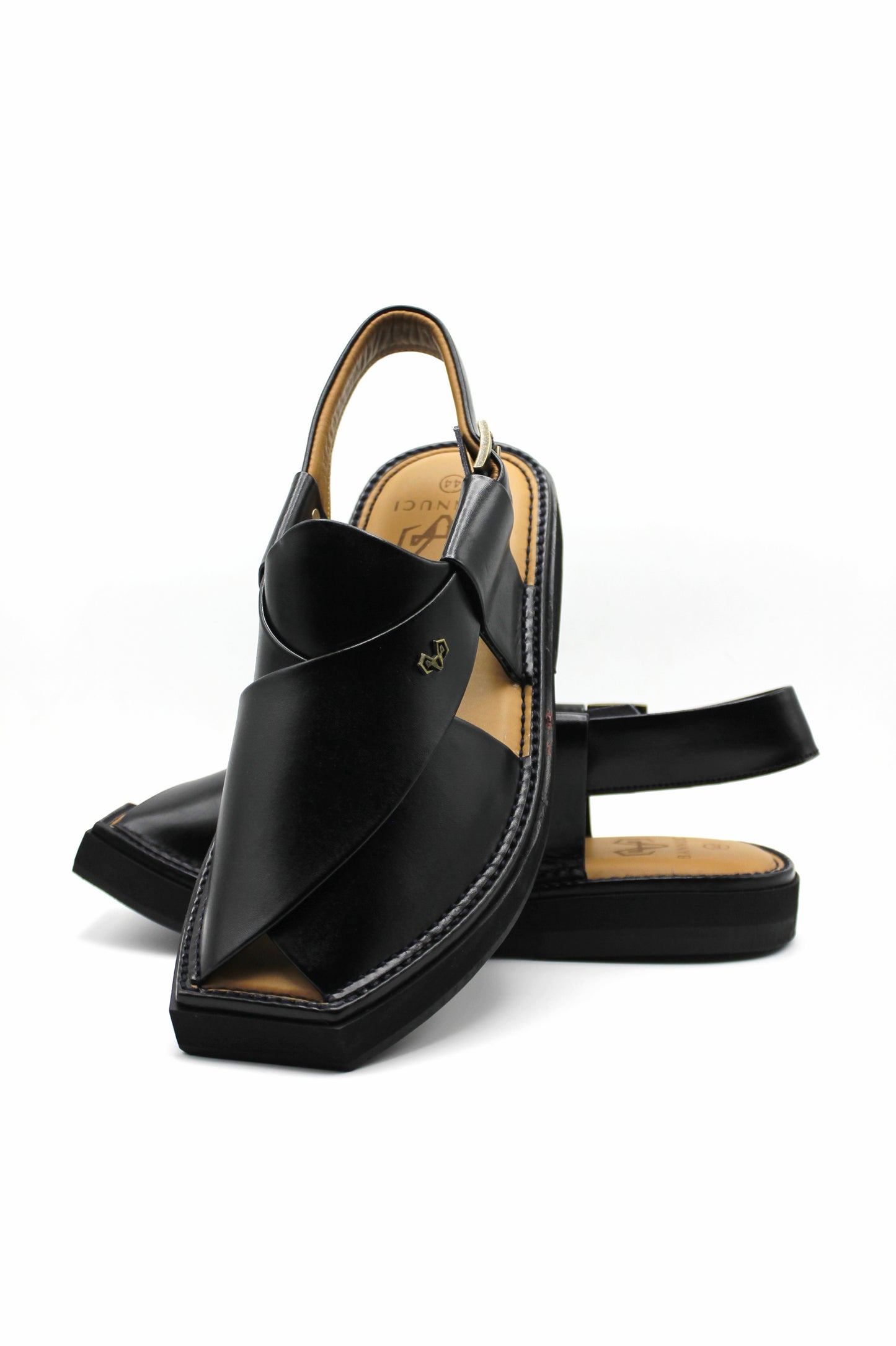 Luxury Black Peshawari Kaptaan Chappal