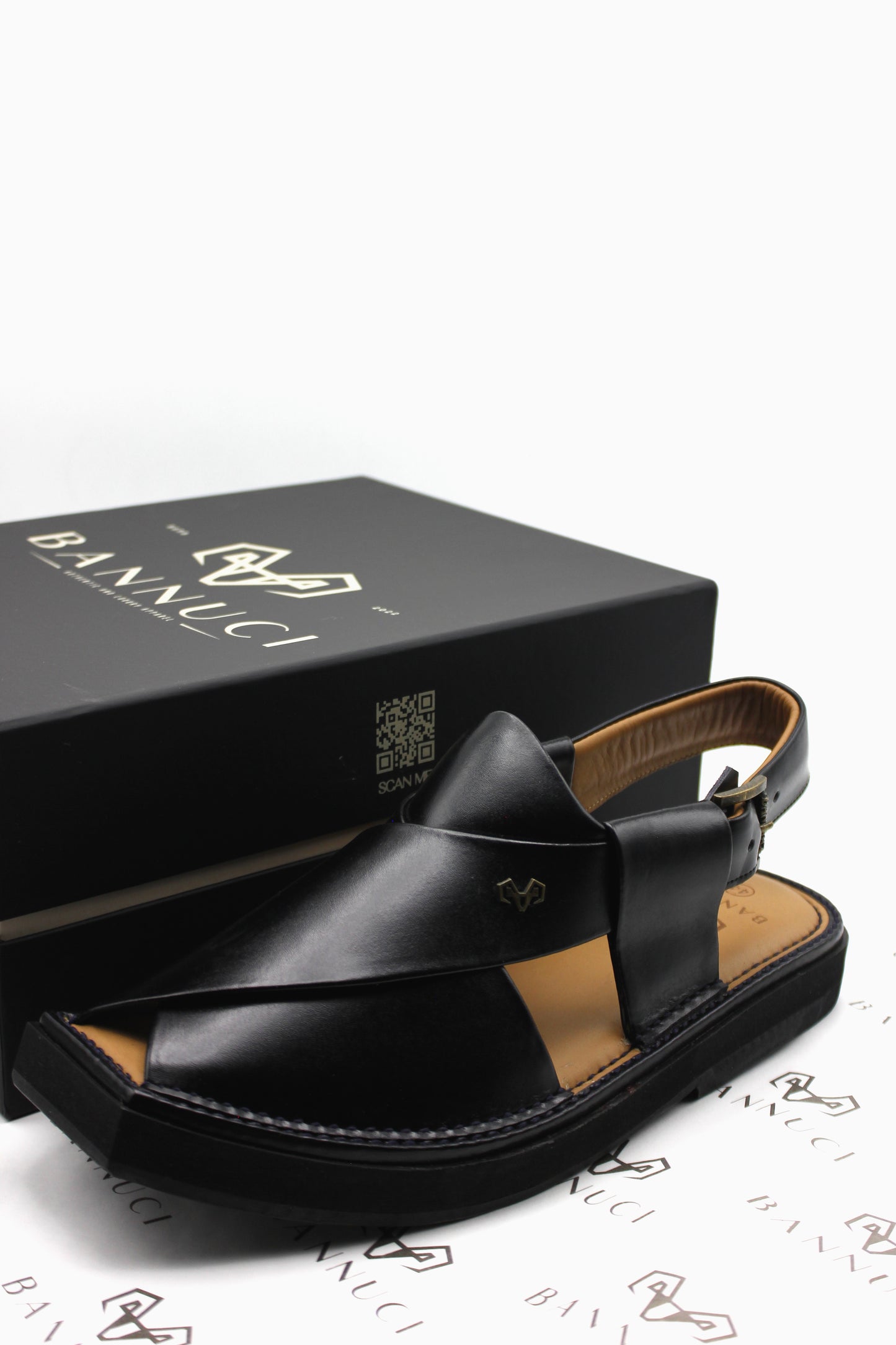 Luxury Black Peshawari Kaptaan Chappal