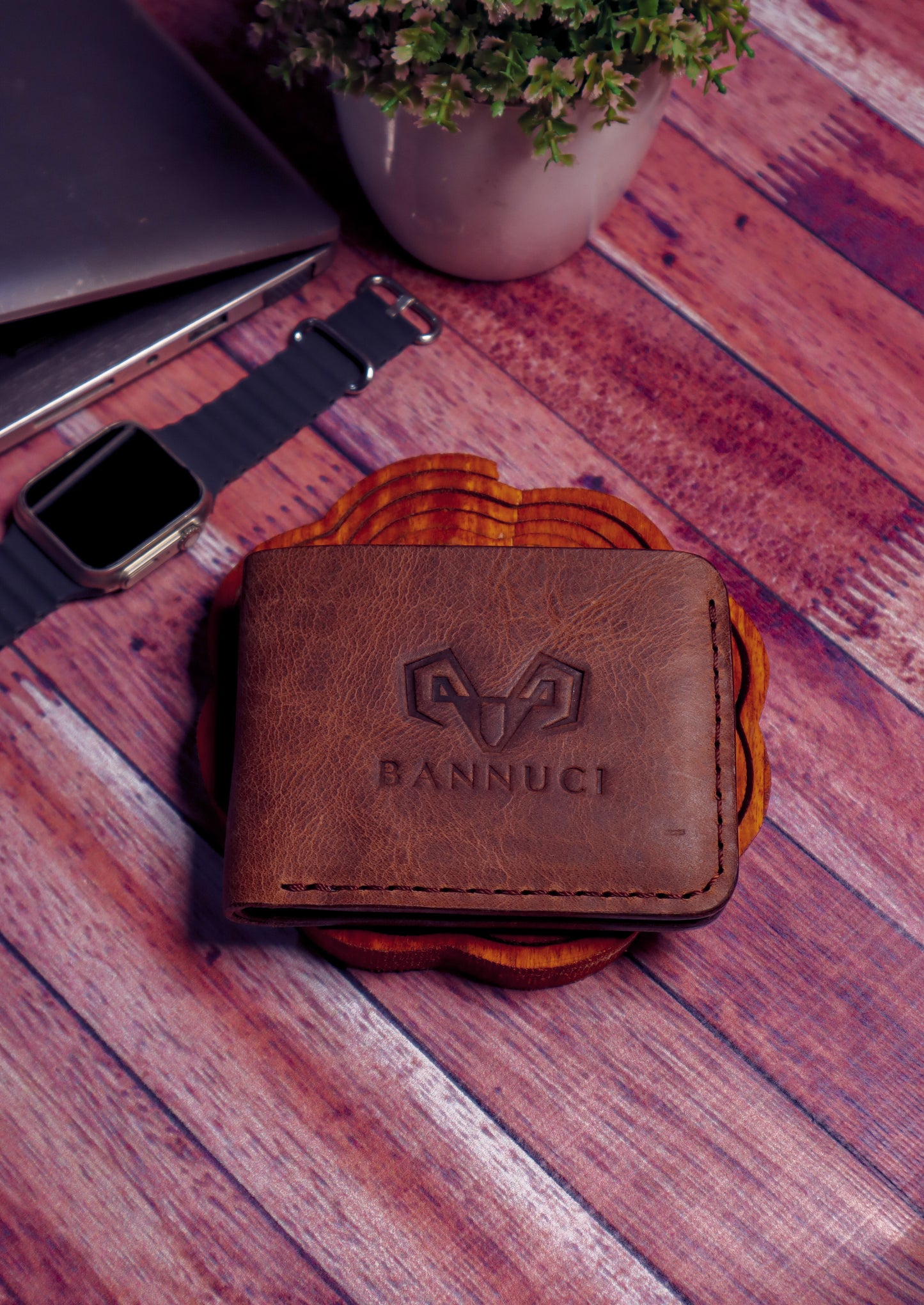 Luxury Classic Light Brown Leather Wallet