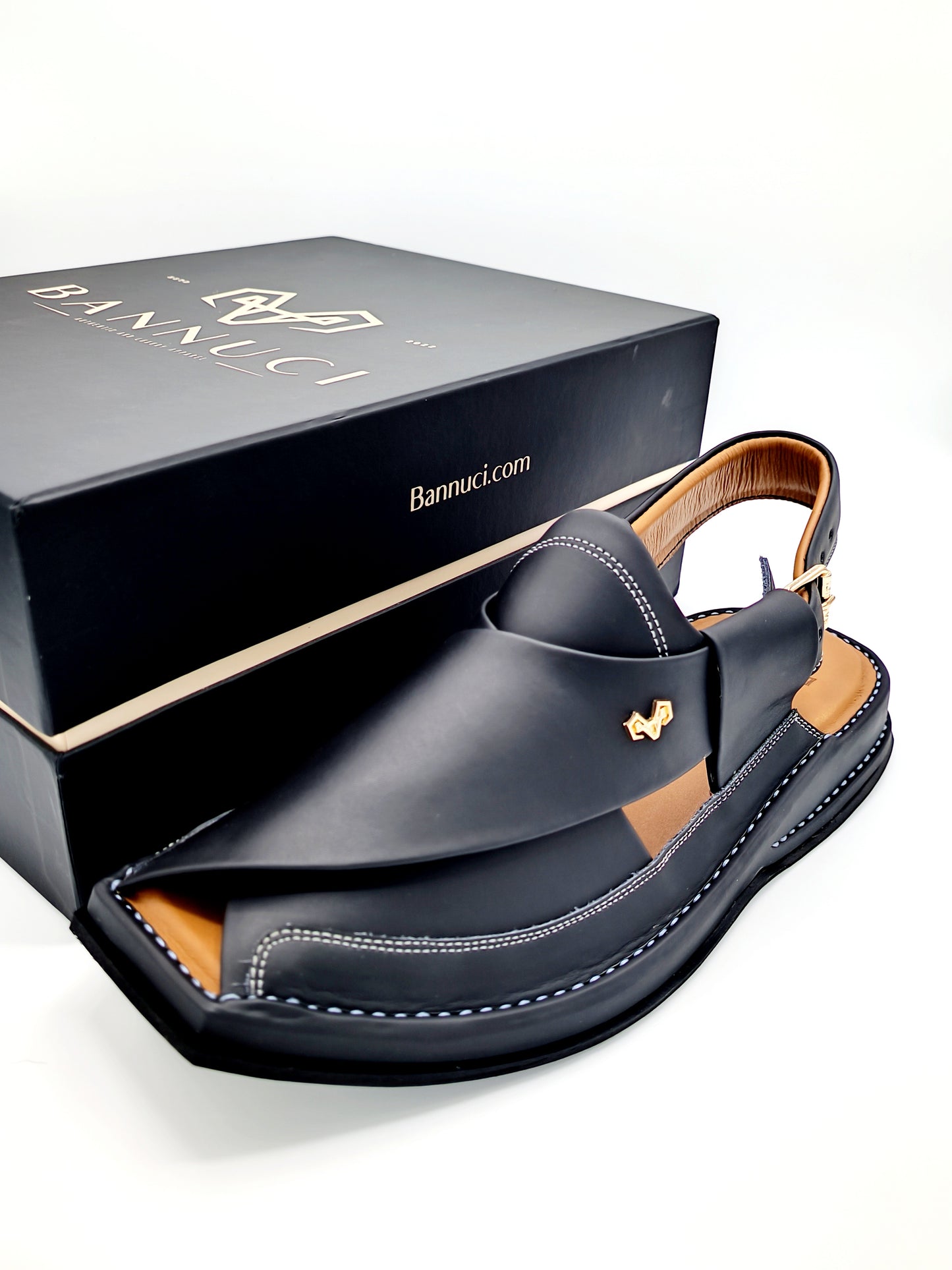 Luxury Zalmi Black Peshawari Chappal