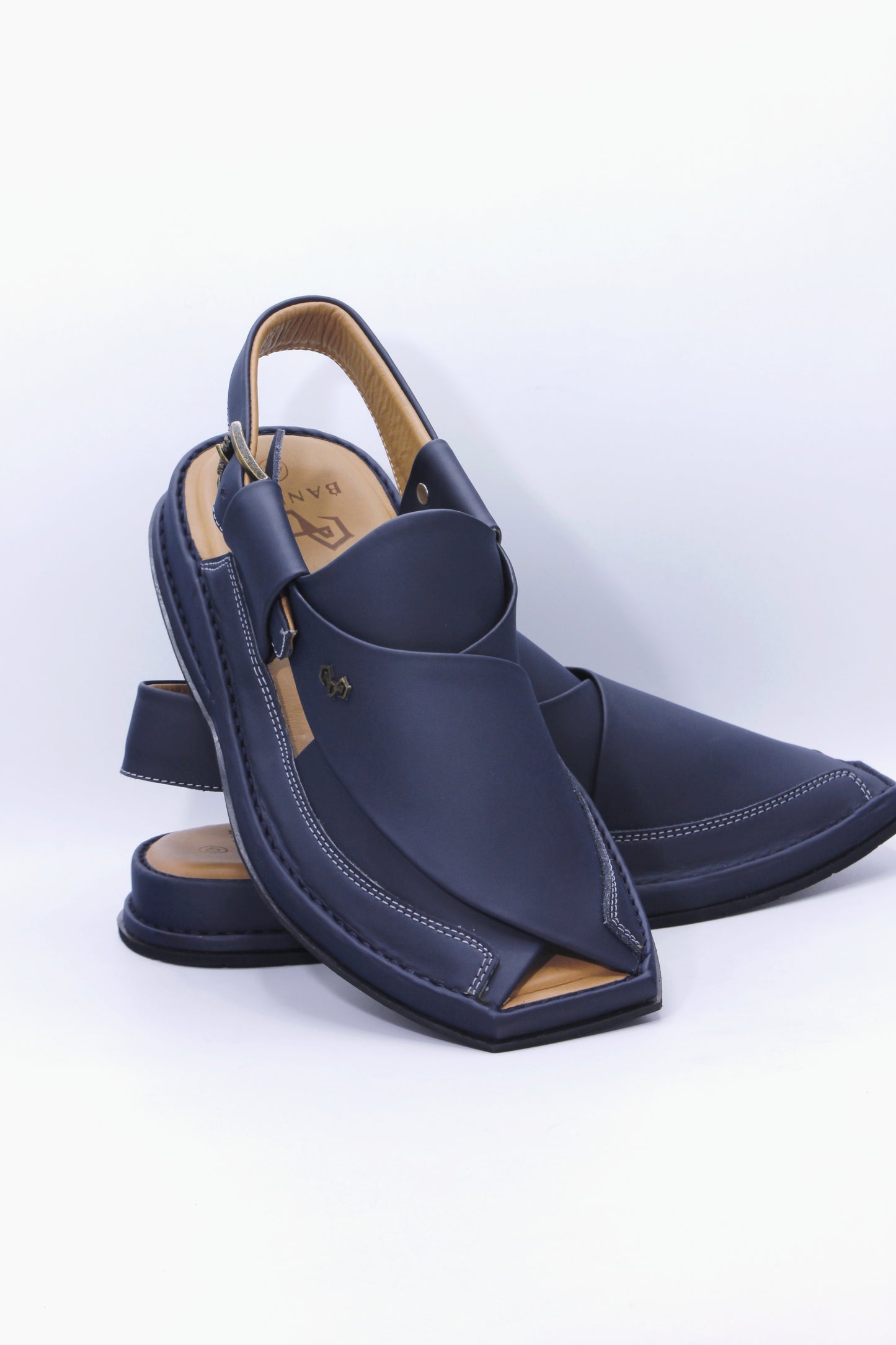 Luxury Zalmi Blue Peshawari Chappal