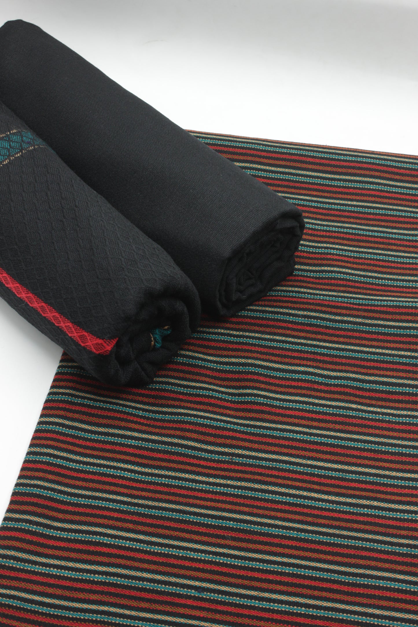 PREMIUM QUALITY BLACK WITH SKY LINE PURE WOOLEN SUIT FOR WOMEN