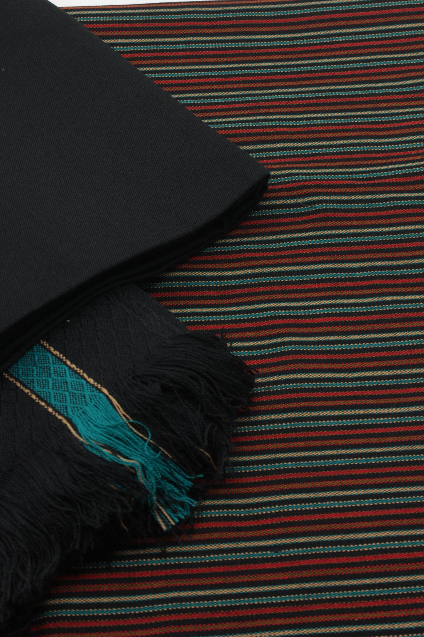 PREMIUM QUALITY BLACK WITH SKY LINE PURE WOOLEN SUIT FOR WOMEN