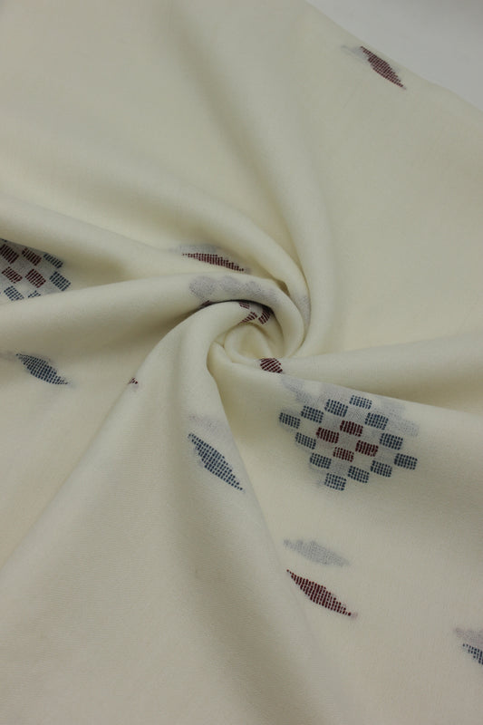 PREMIUM QUALITY OFF WHITE WOOLEN SHAWL FOR WOMEN