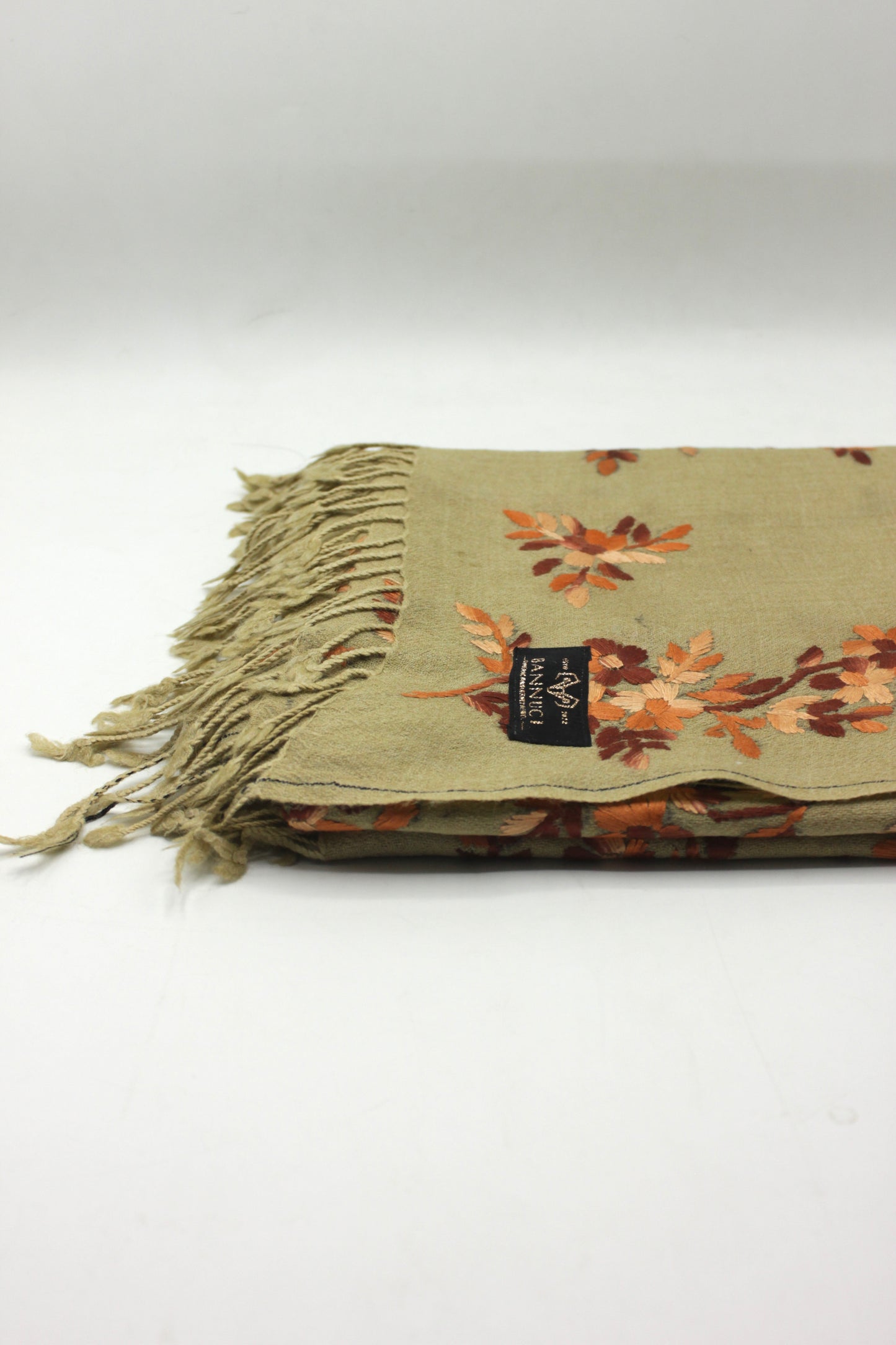 PREMIUM QUALITY YELLOW EMBROIDERED WOOLEN SHAWL FOR WOMEN