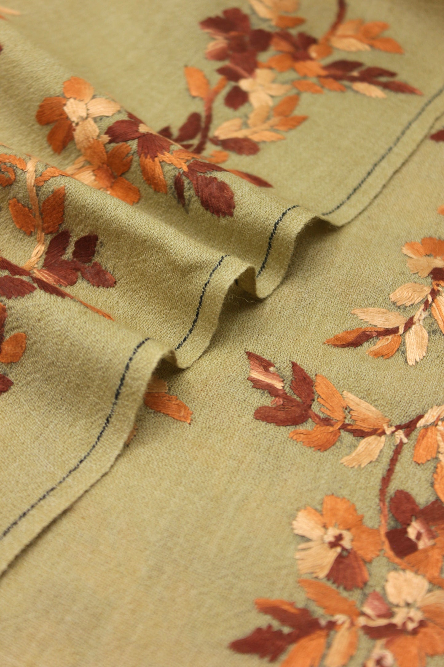 PREMIUM QUALITY YELLOW EMBROIDERED WOOLEN SHAWL FOR WOMEN