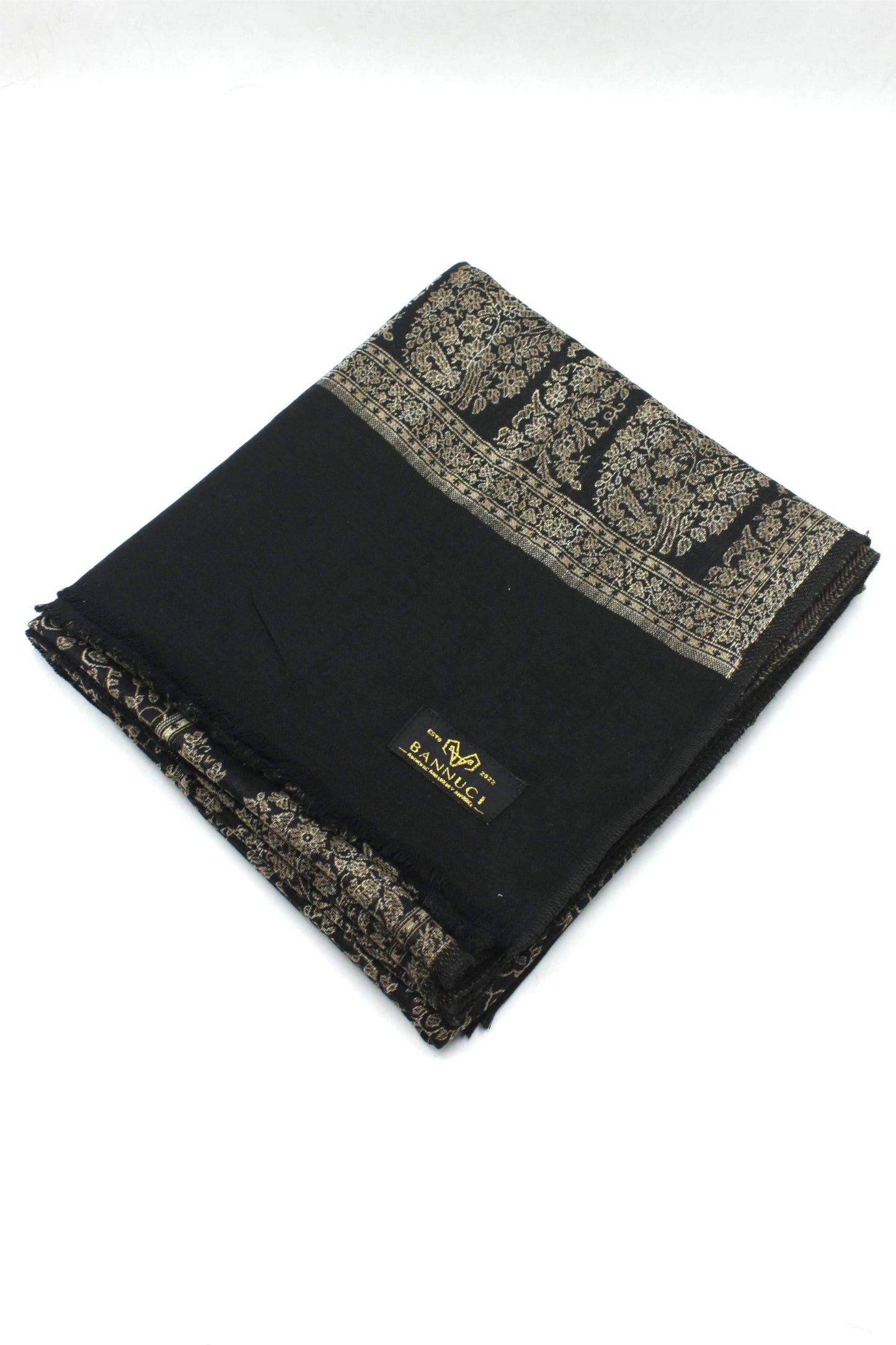 Premium Quaility Black Woven Pashmina Cashmere Shawl