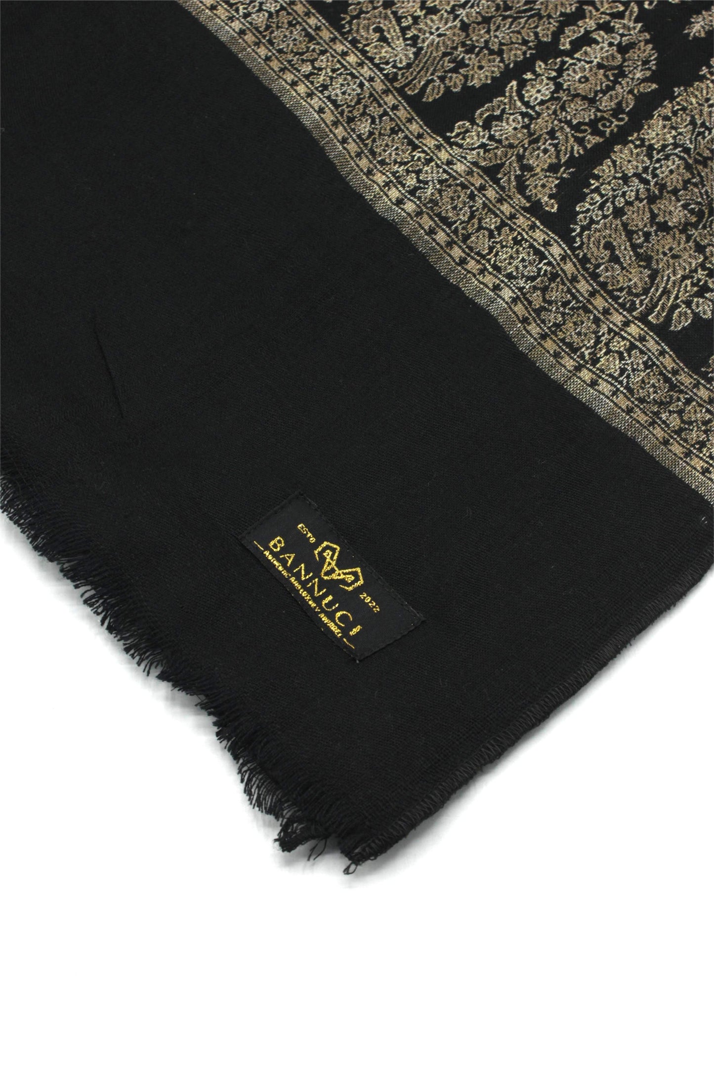 Premium Quaility Black Woven Pashmina Cashmere Shawl
