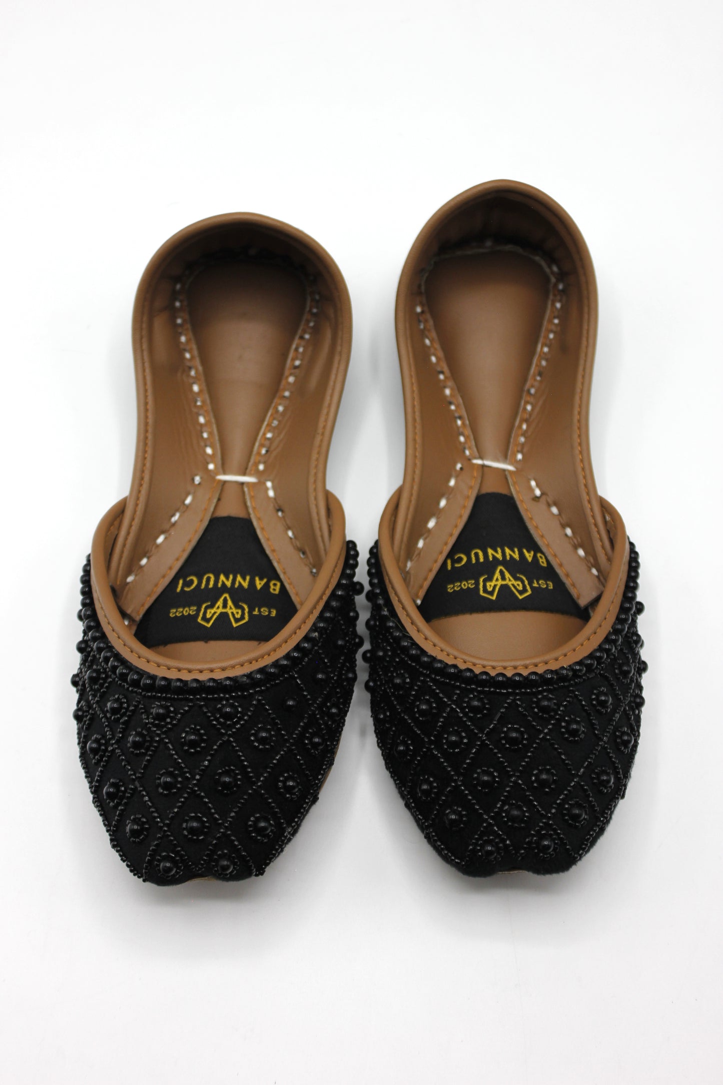 Premium Quality Black Pearl Embellished Khussas