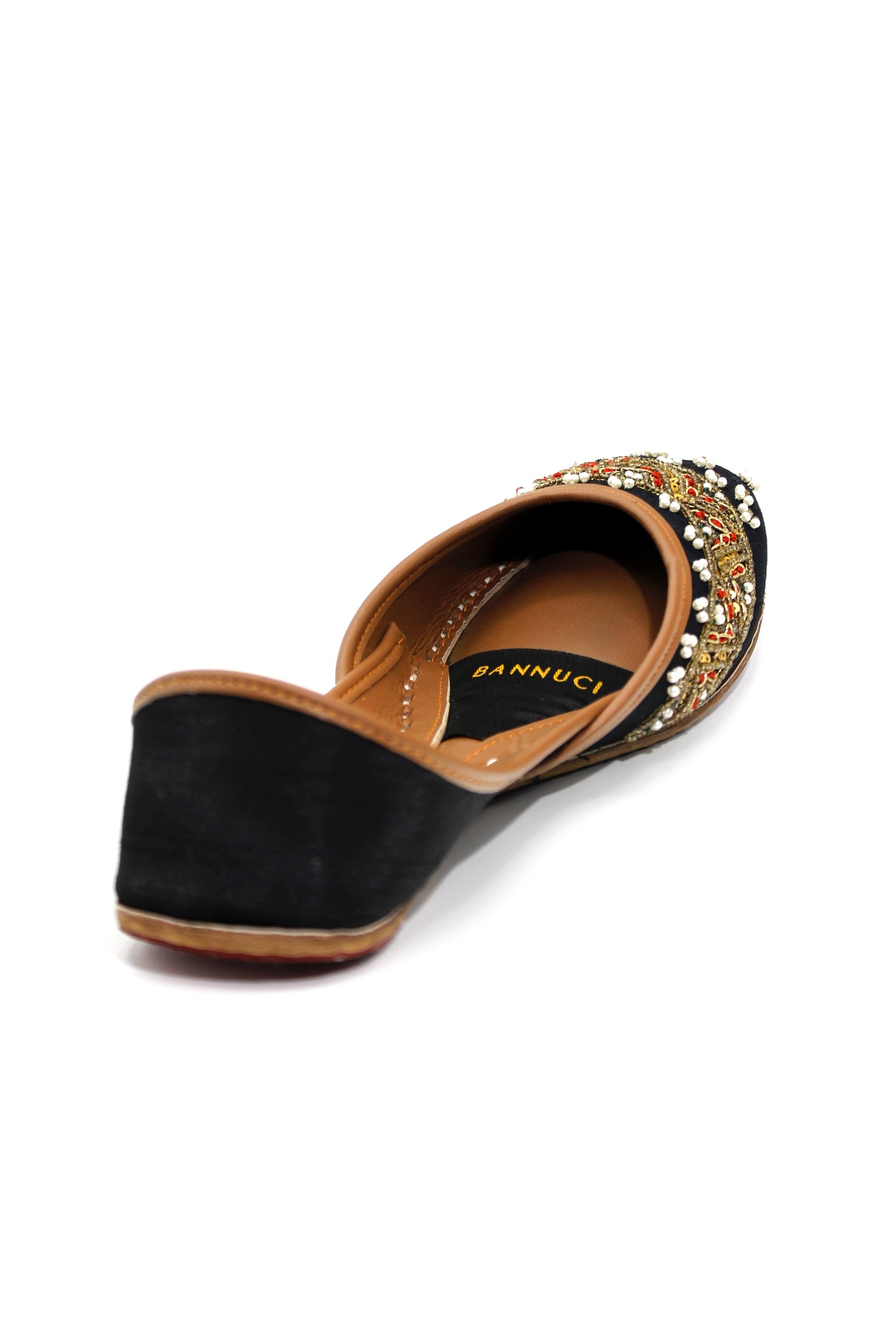 Premium Quality Black Pearl Embroidered Khussas