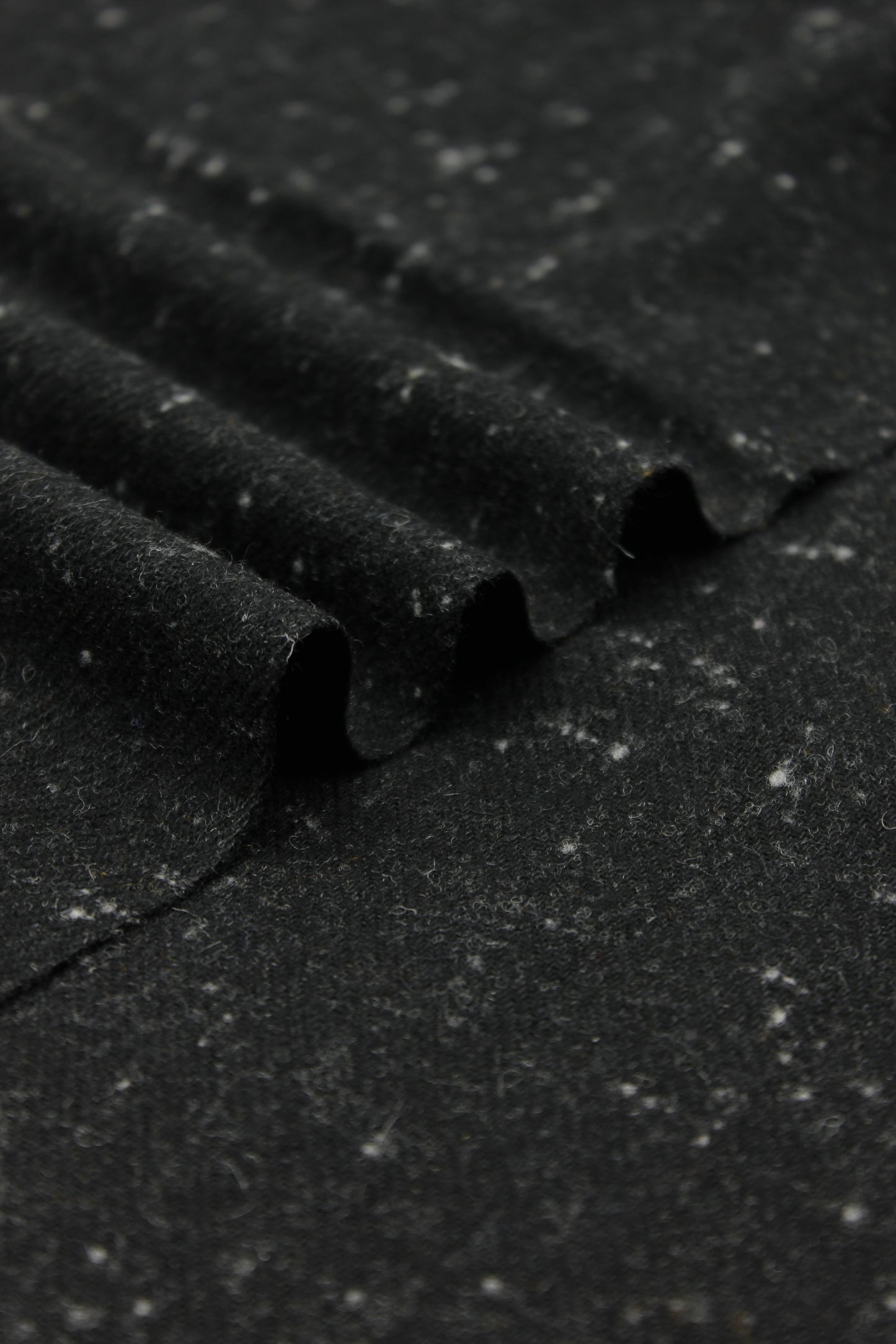 Premium Quality Black White Dotted Woolen Blend Shawl