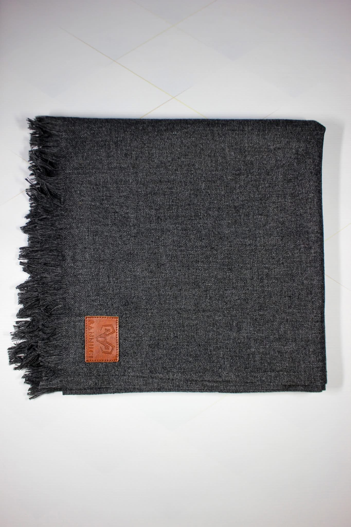 Premium Quality Charcoal Gray Woolen Blend Shawl