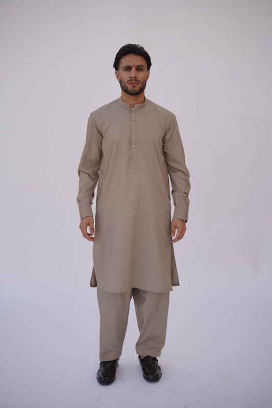 Premium Quality Classic Sandstone Kurta Shalwar