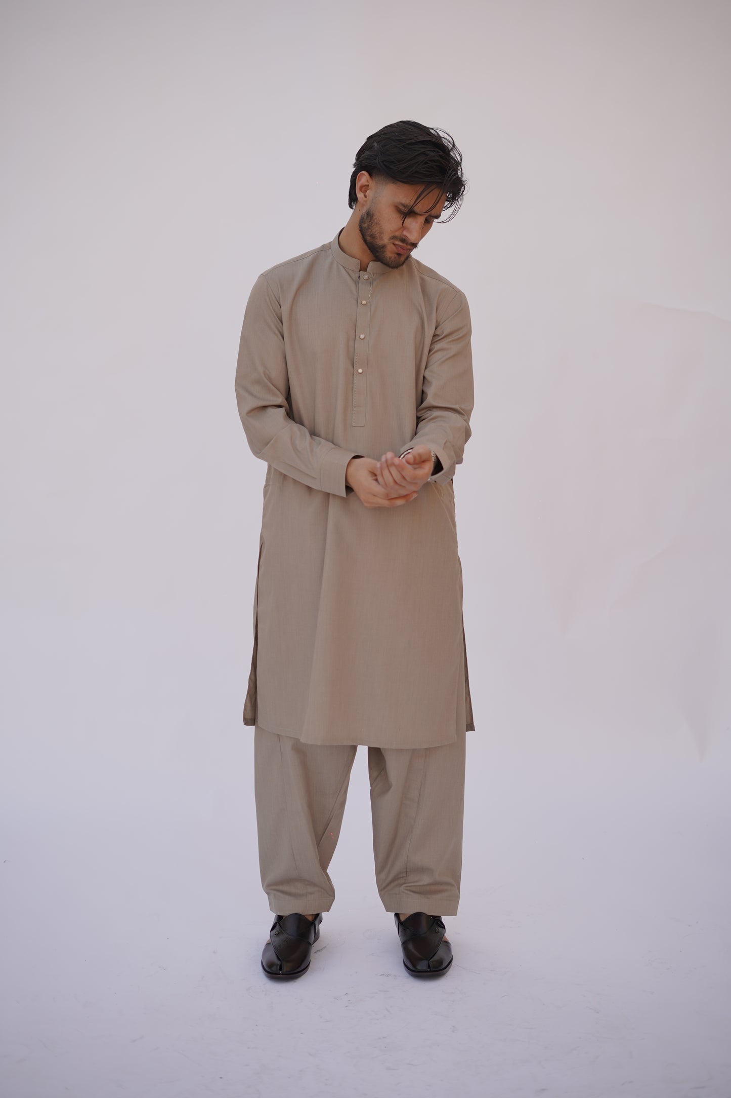 Premium Quality Classic Sandstone Kurta Shalwar