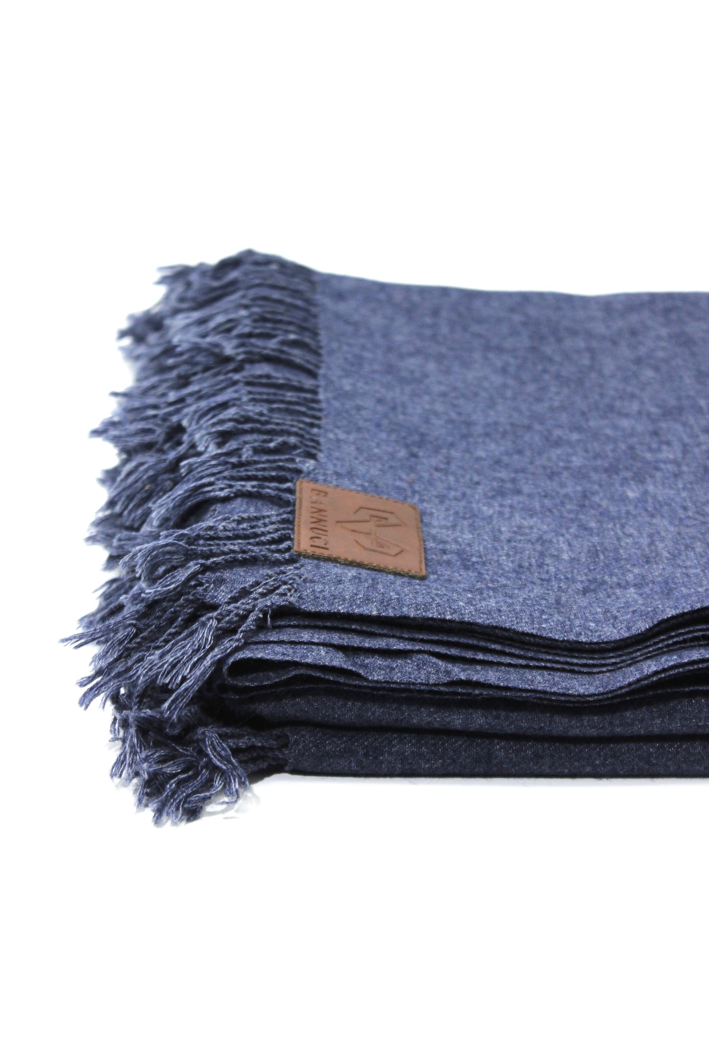 Premium Quality Denim Blue Woolen Blend Shawl