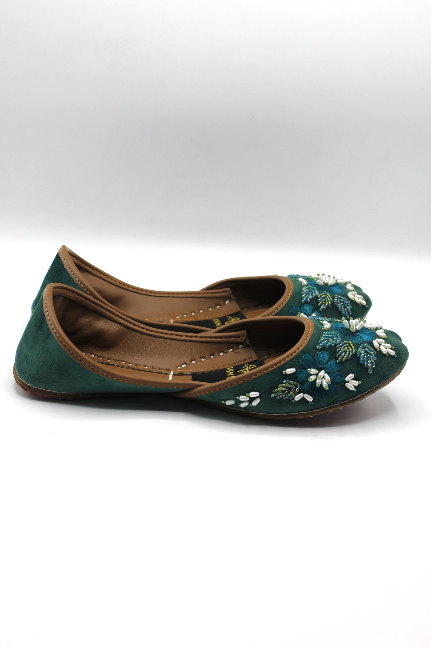 Premium Quality Black Pearl Embroidered Khussas