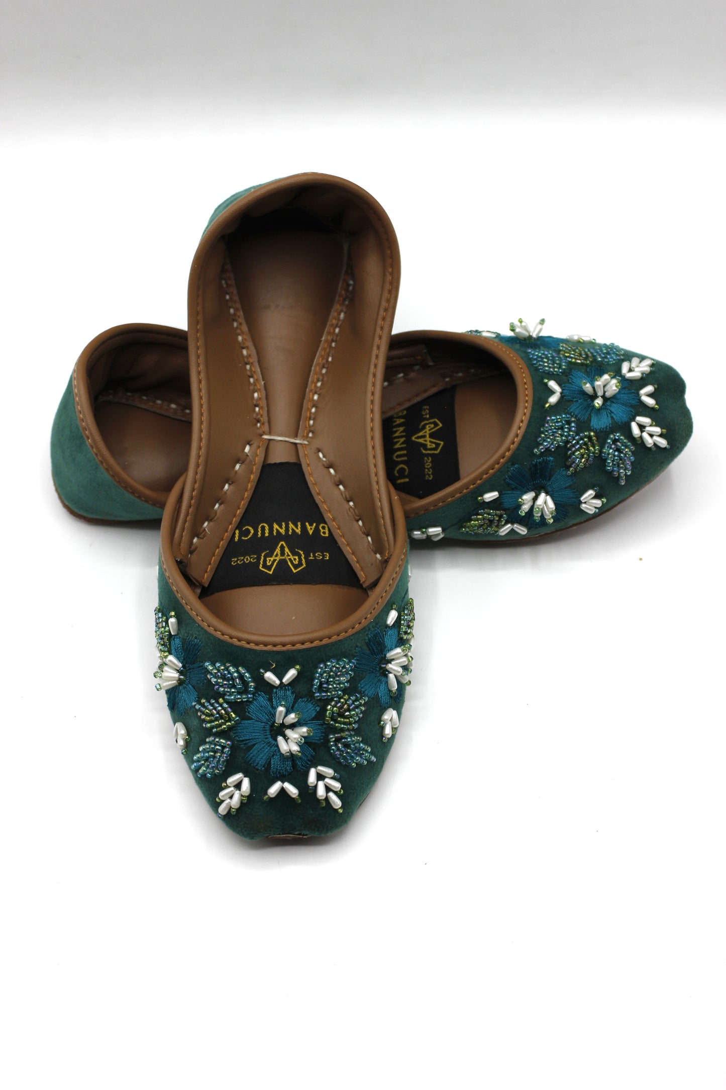 Premium Quality Black Pearl Embroidered Khussas