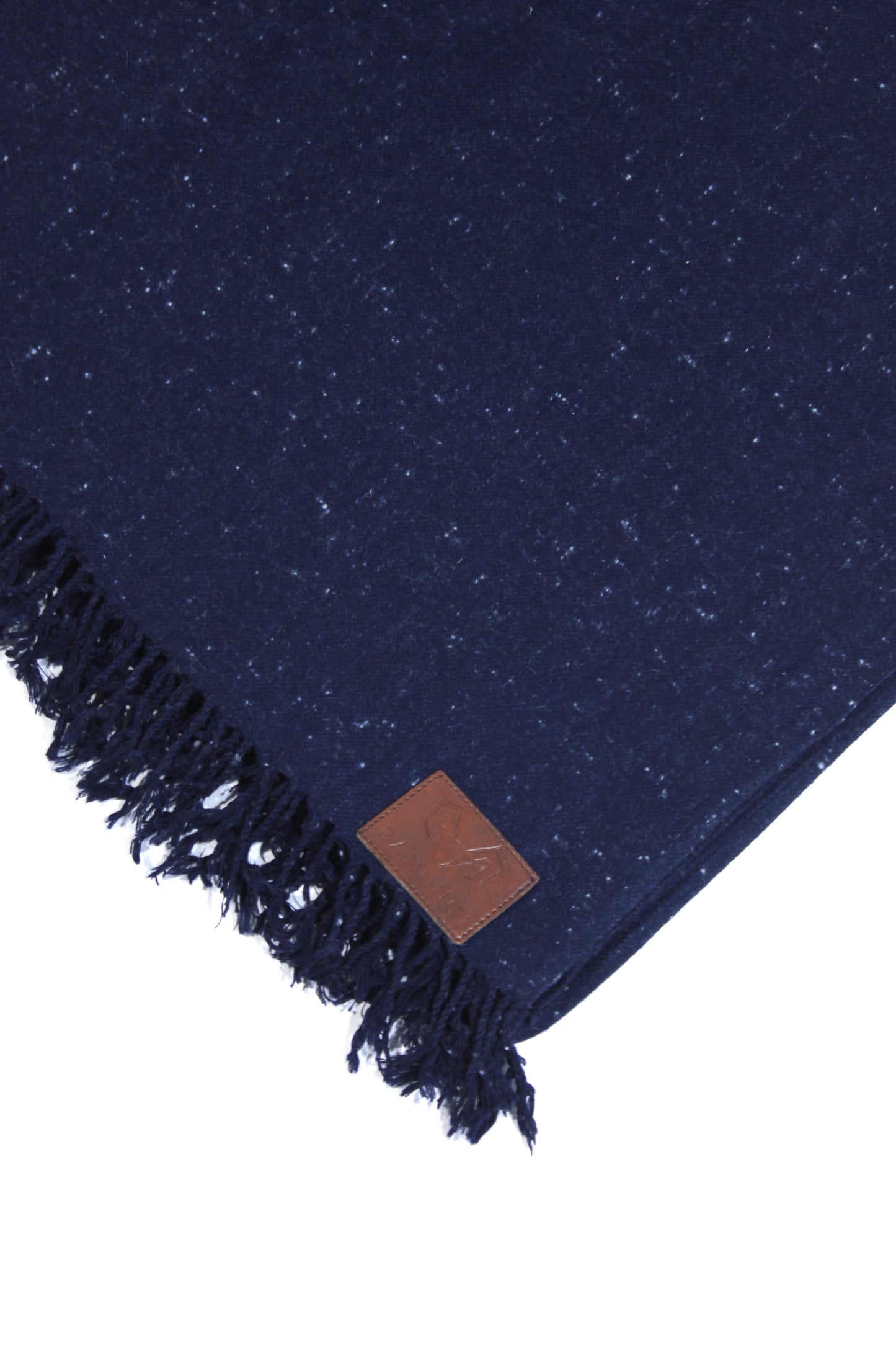 Premium Quality Navy Blue Dotted Woolen Blend Shawl