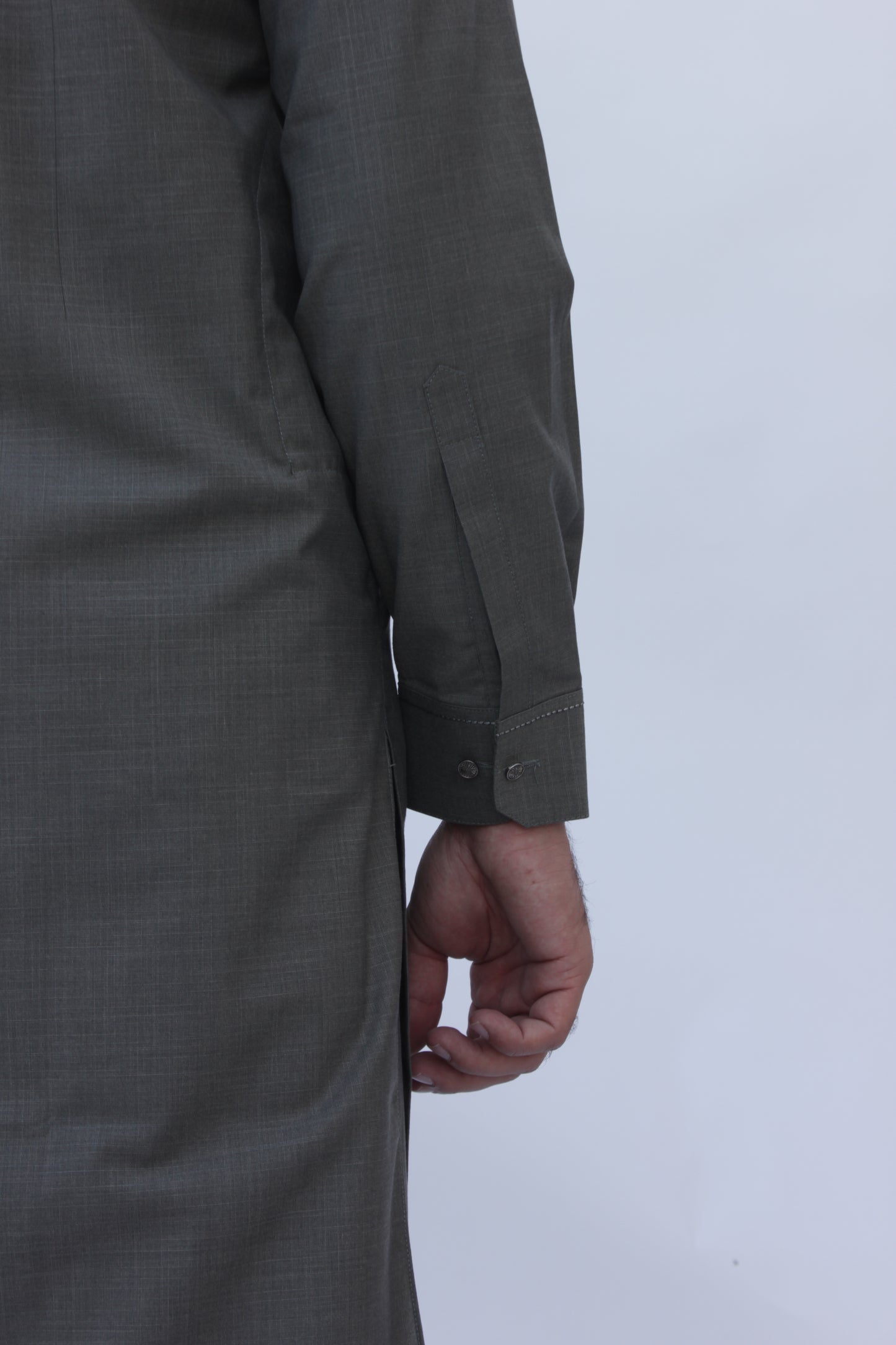Premium Quality Olive Gray Kameez Shalwar