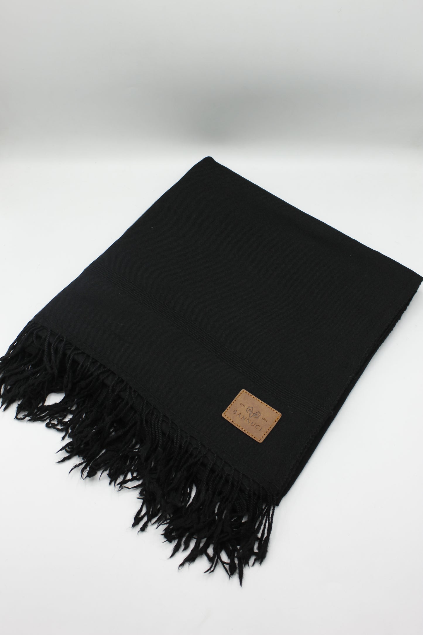 Premium Quality Plain Black Pure Woolen Shawl