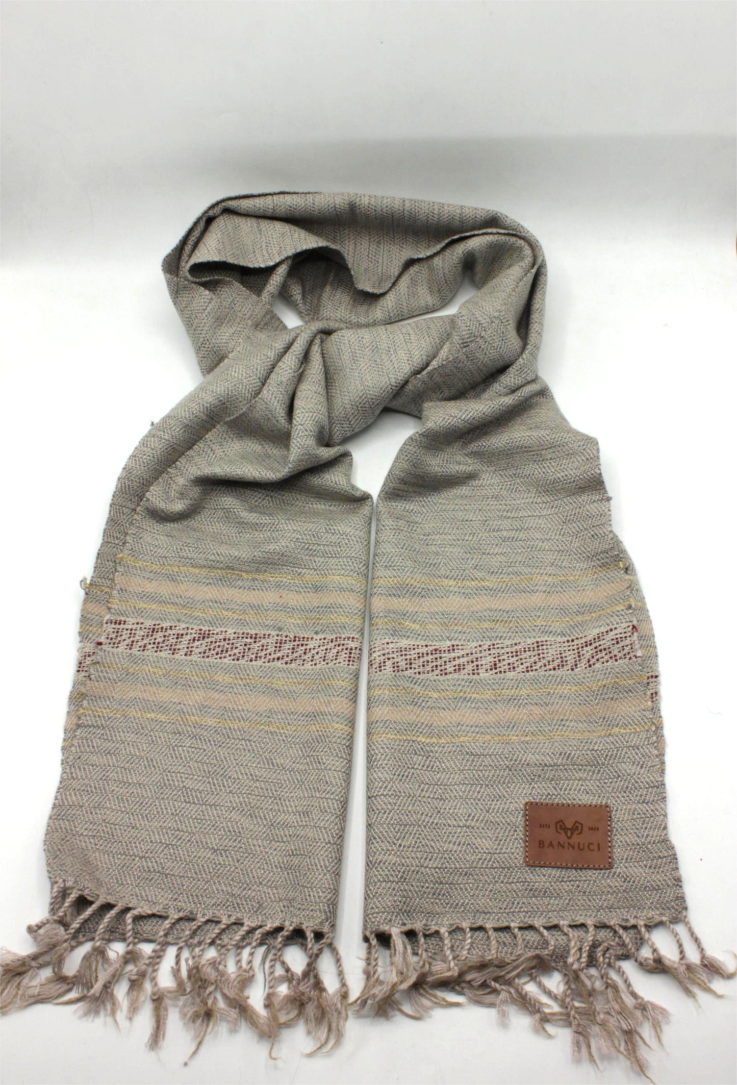 Premium Quality beige golden stripped design muffler