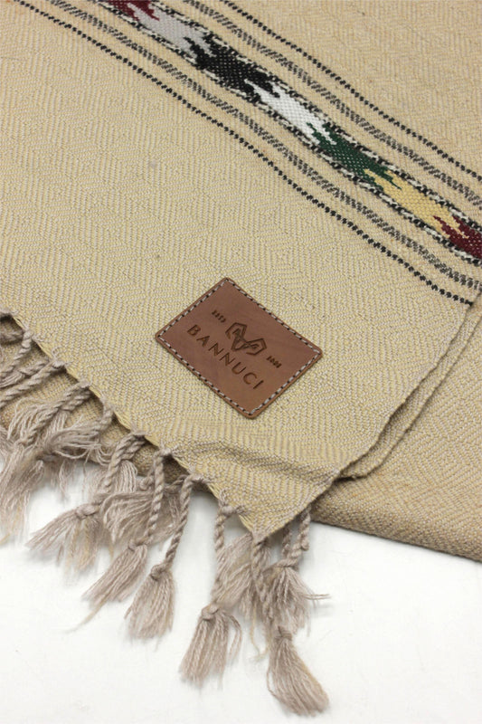 Premium Quality light brown-beige stripped design muffler