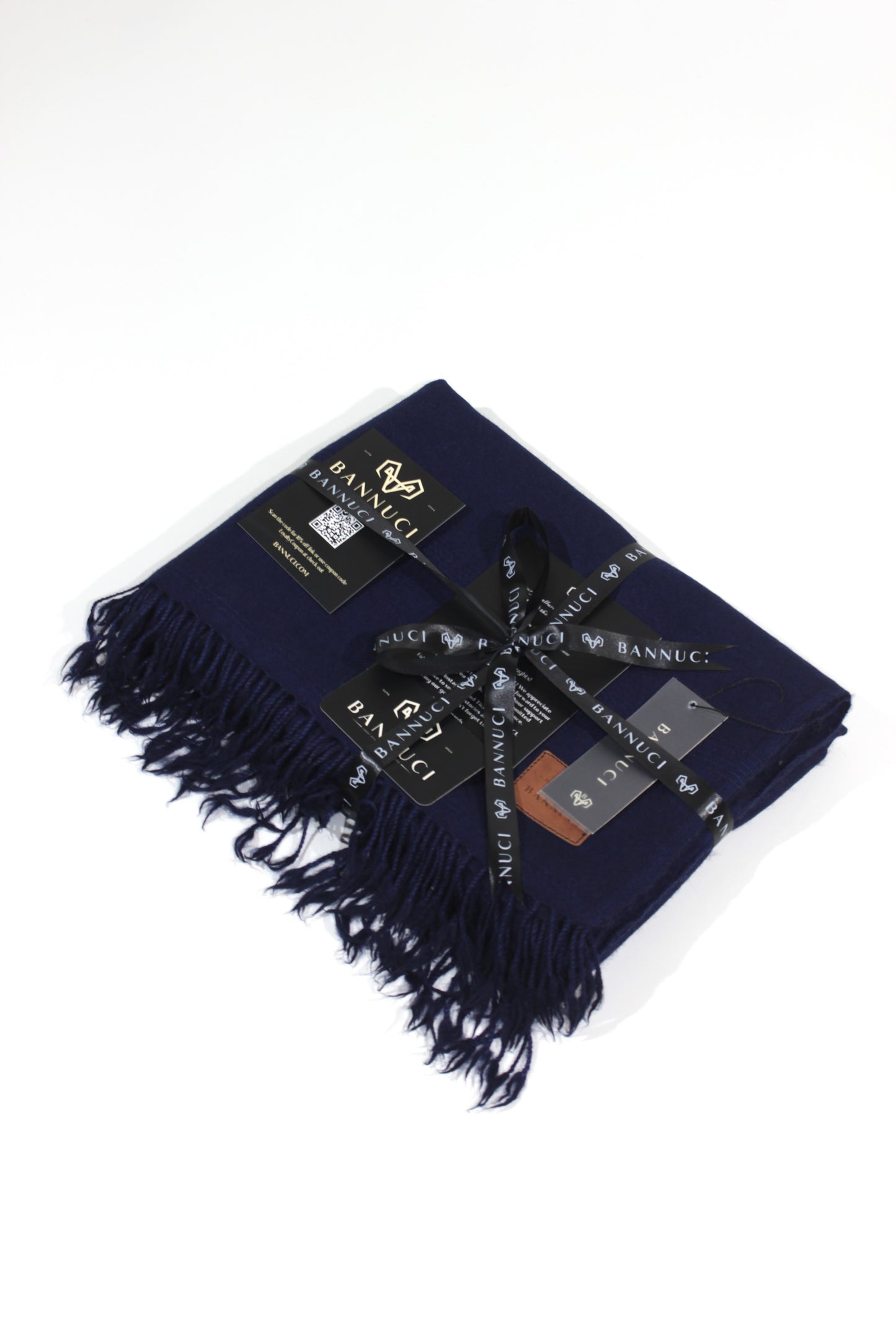 Premium Quality Plain Double Fiber Navy Blue Pure Woolen Shawl